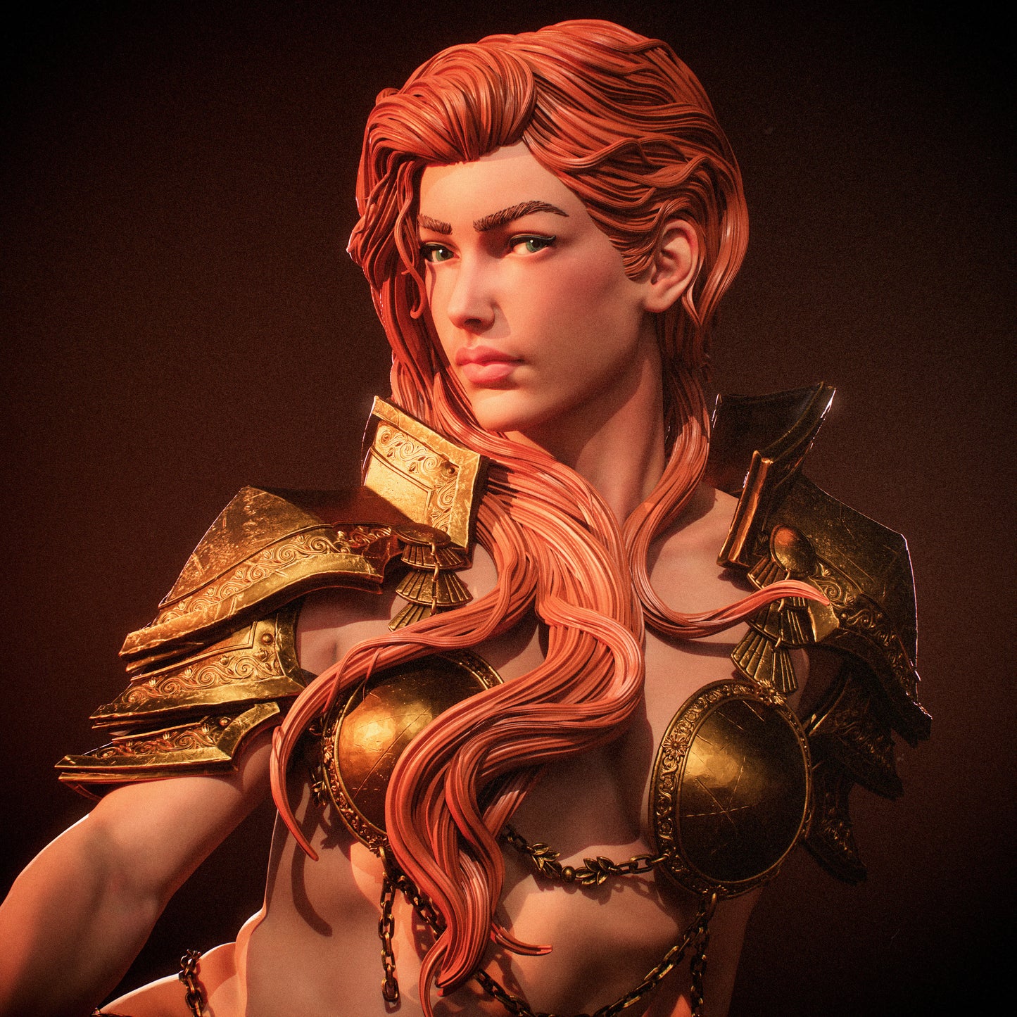 The Ember Queen  - 3D Printed Statue 6 & 9 Scale