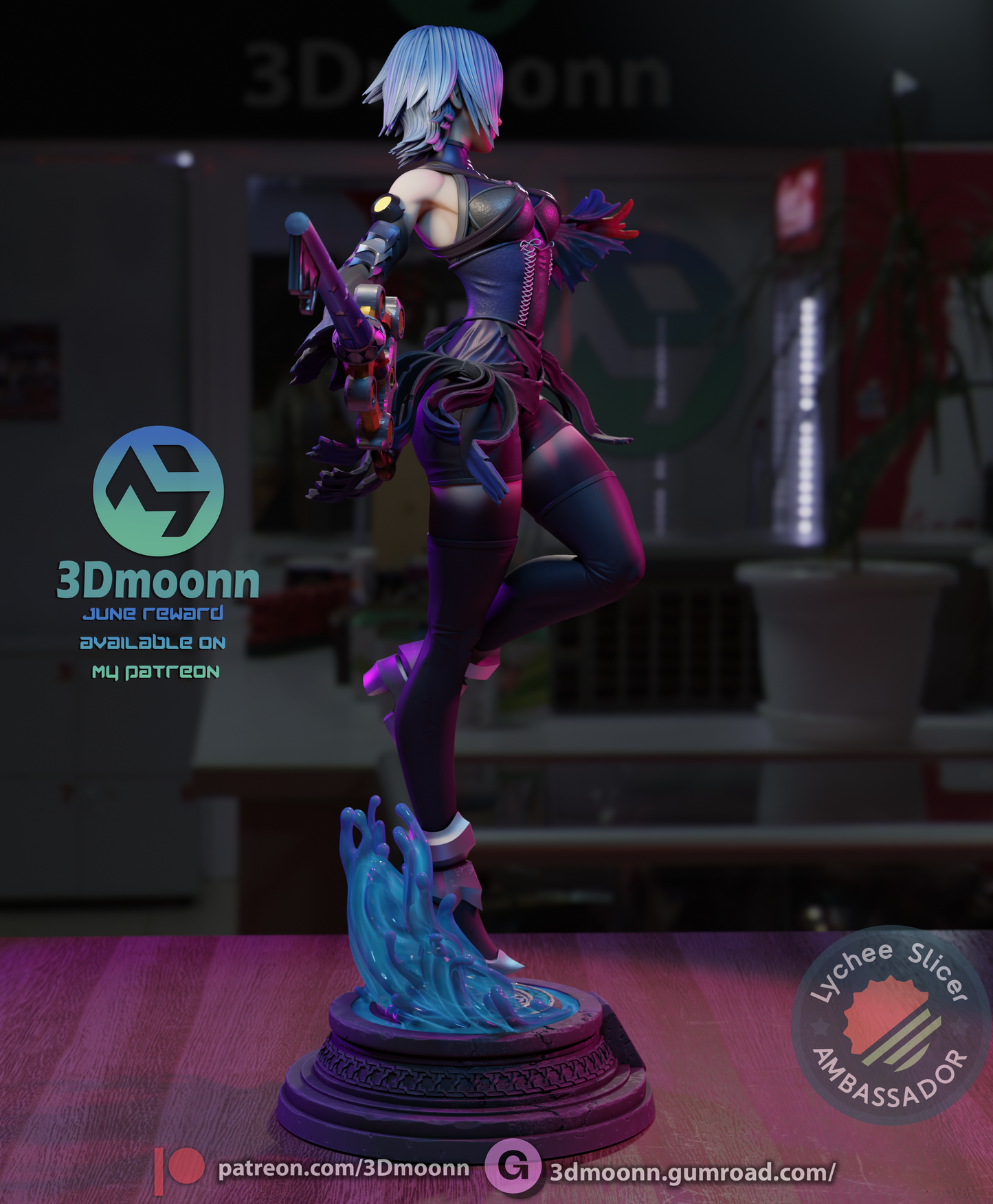 Aqua  (Kingdom Hearts) - 3d Printed 1:6 model kit (Fan Art)