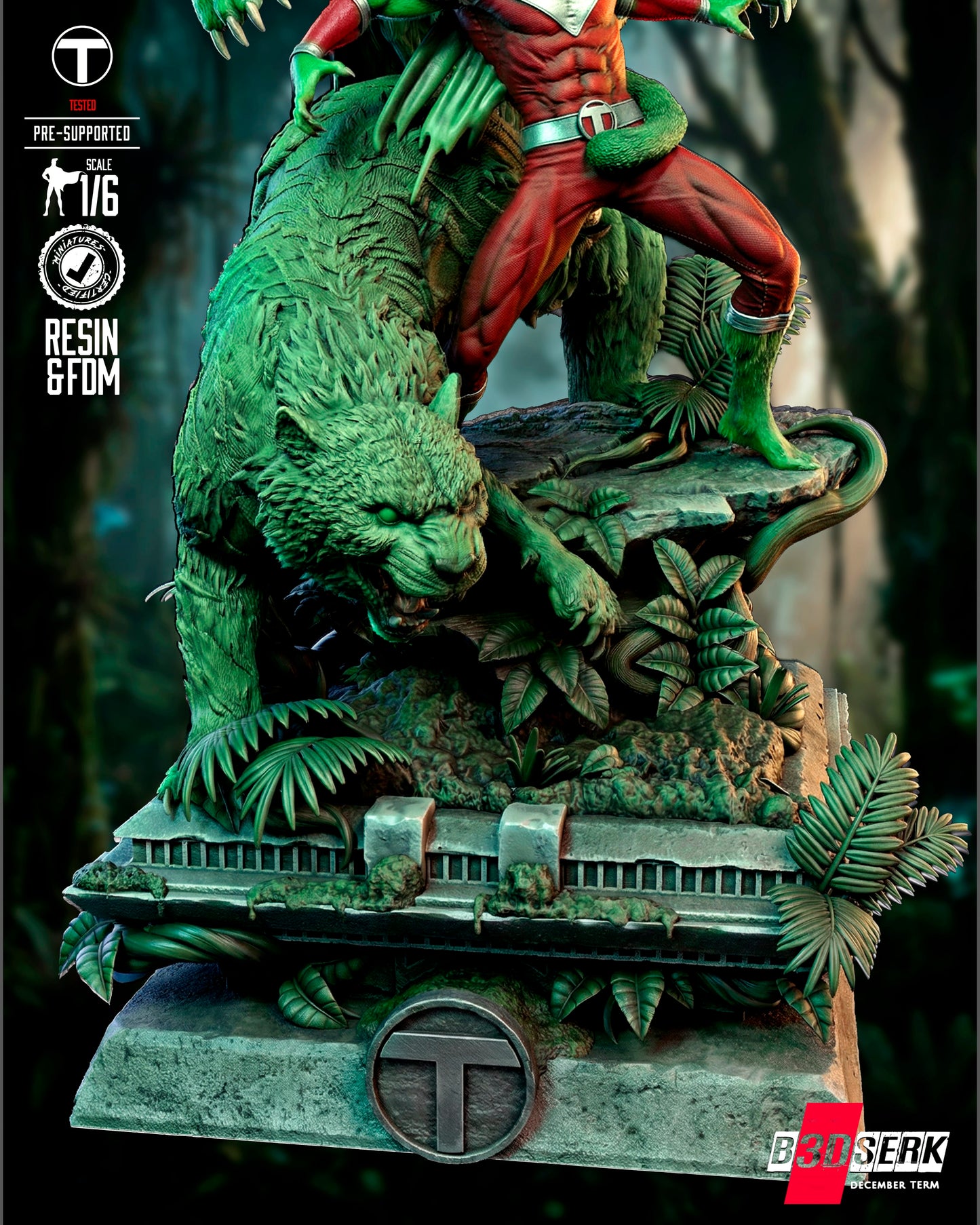 Beast Boy - Sculpt - 6 or 12 scale - 3D Print Model Kit - Fan Art