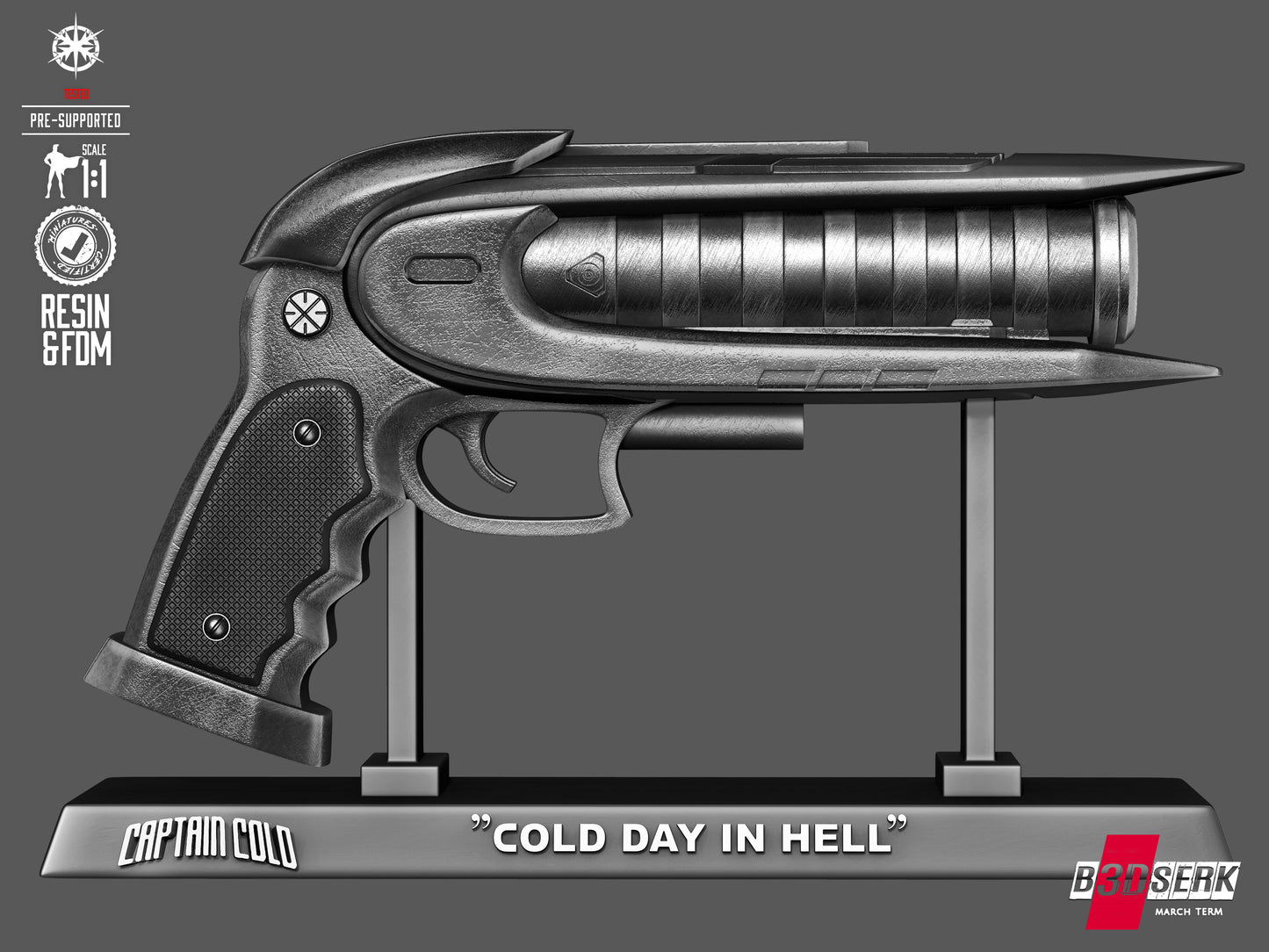 Captain Cold Blaster - 3D Printed Model Kit - 1:1 Scale