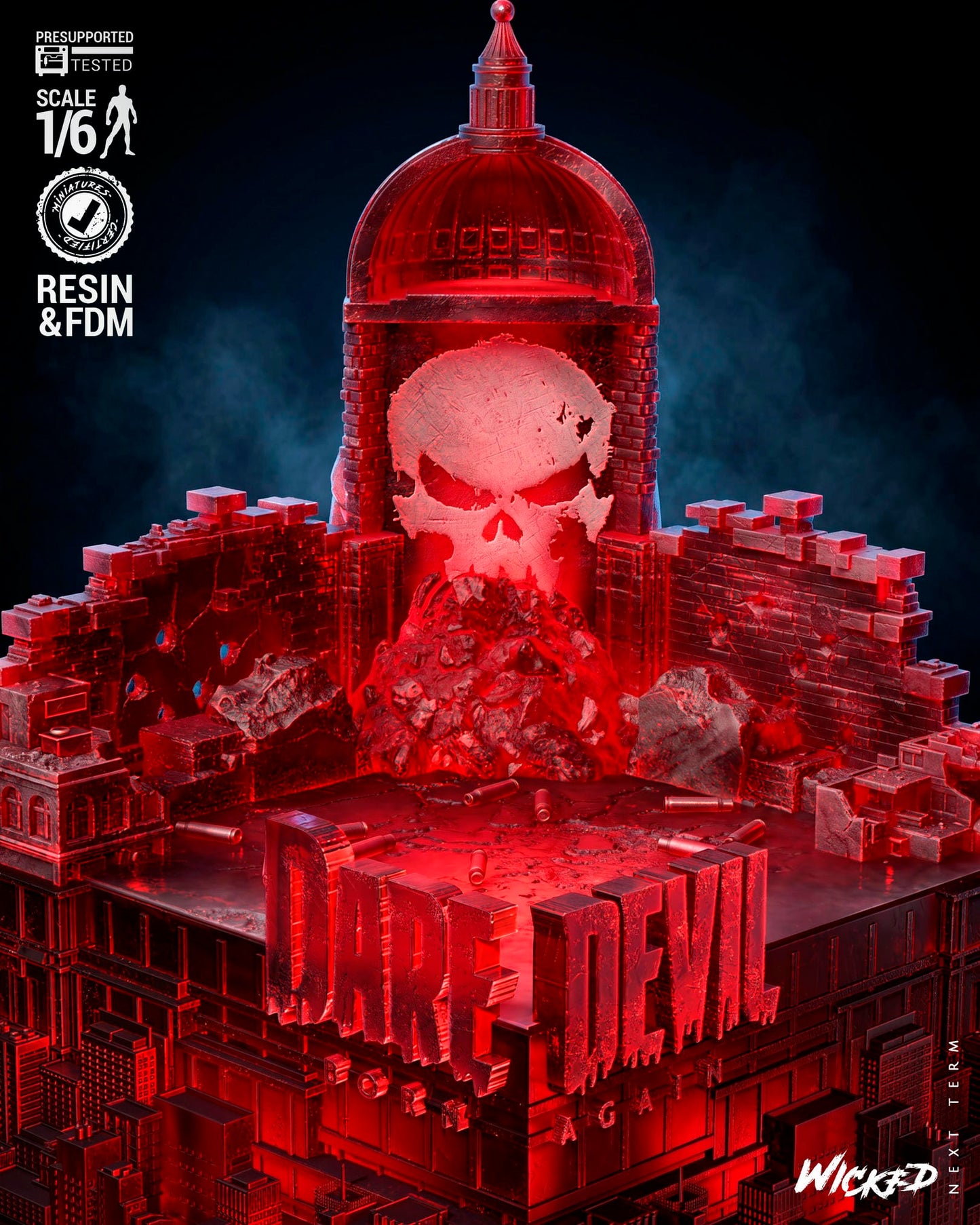 The Punisher Sculpt -3d Printed Model Kit - Fan Art