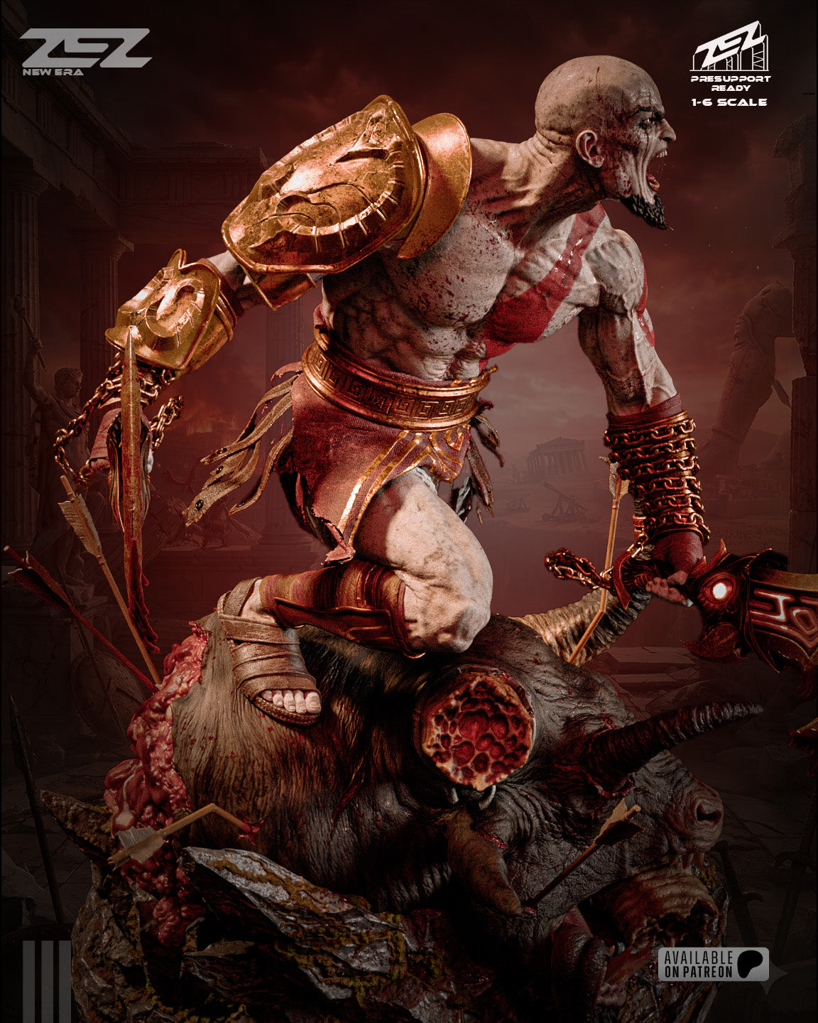 Kratos (ZEZ) - 3D Printed Fan Art Model Kit