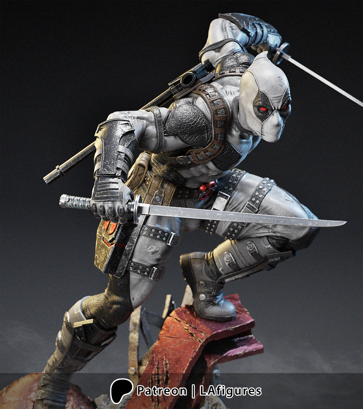 Deadpool (3D Printed) Fan Art - Various Scales - LA Figures