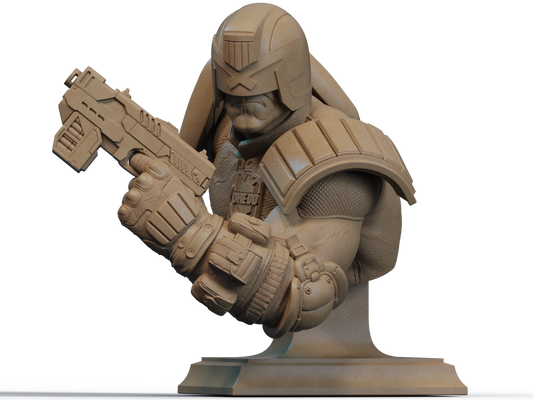 Judge Dredd Bust - 3D Printed Model Kit 6 and 9 scale