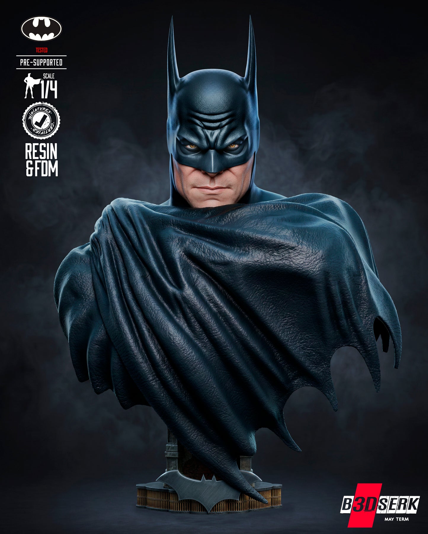 Batman Kingdom Come (Bust) 3D Model Kit - 4 or 8 scale (Fan Art)