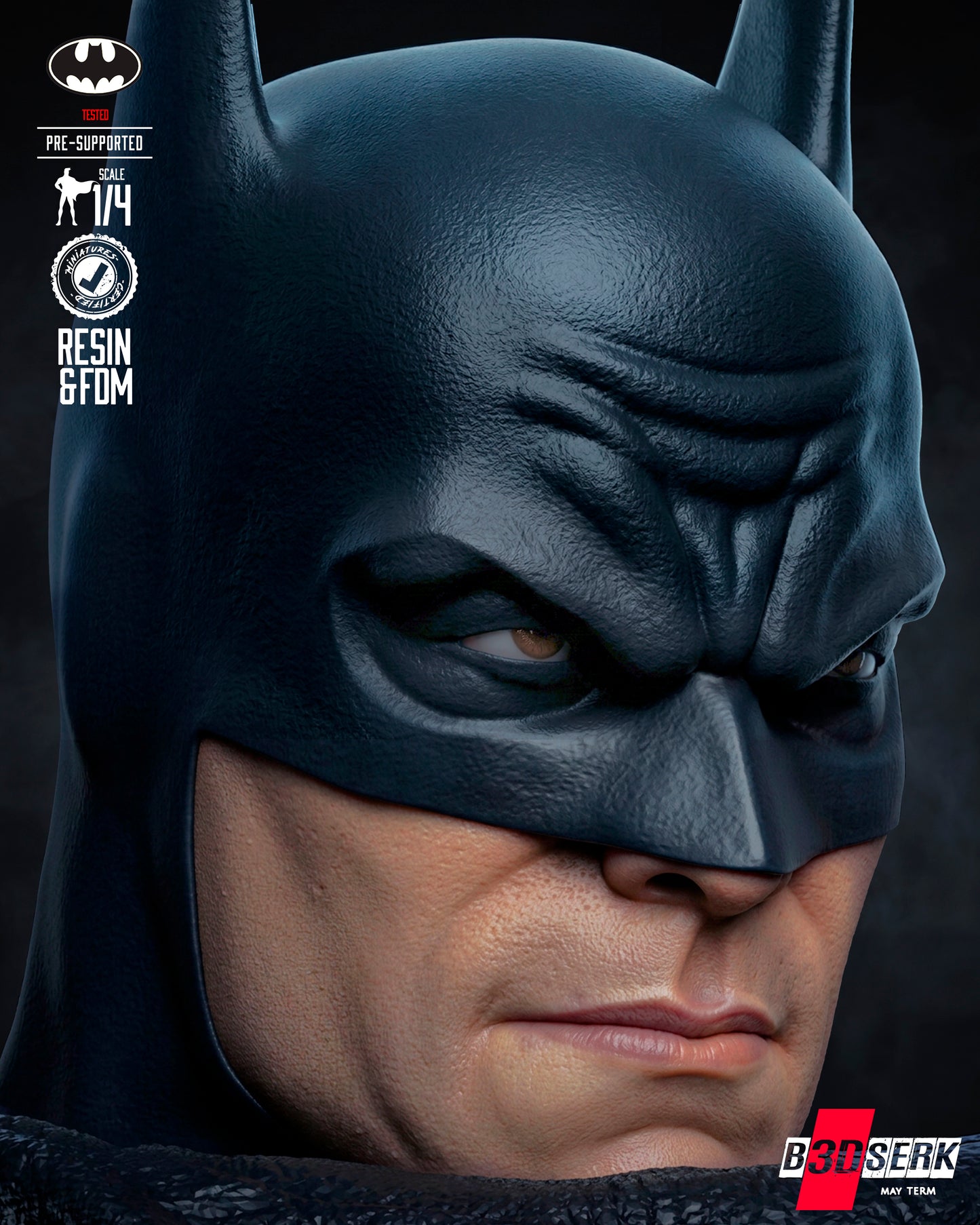 Batman Kingdom Come (Bust) 3D Model Kit - 4 or 8 scale (Fan Art)