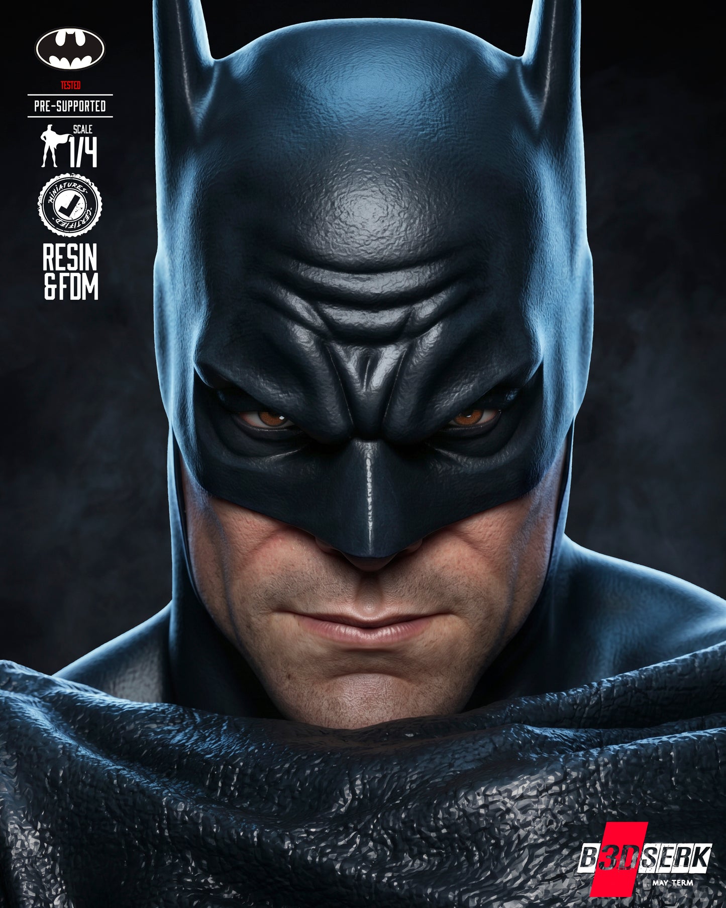Batman Kingdom Come (Bust) 3D Model Kit - 4 or 8 scale (Fan Art)