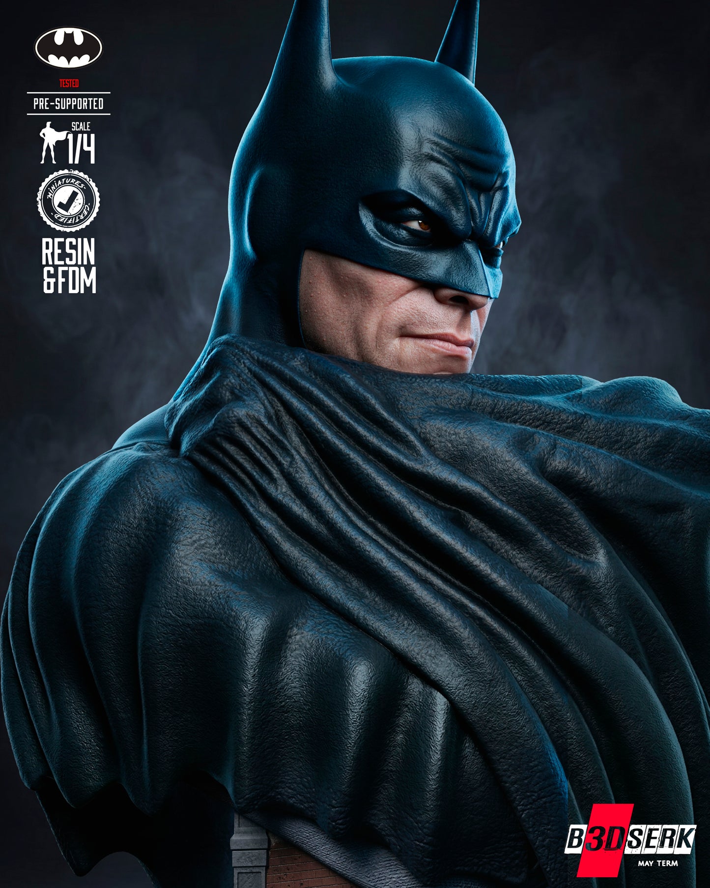 Batman Kingdom Come (Bust) 3D Model Kit - 4 or 8 scale (Fan Art)