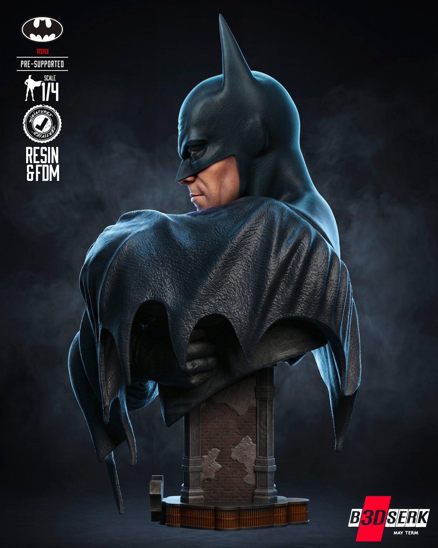 Batman Kingdom Come (Bust) 3D Model Kit - 4 or 8 scale (Fan Art)