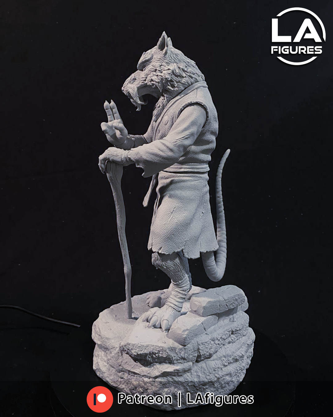 Splinter (TMNT) Statue - Fan Art 10 or 6 Scale - 3D Print Kit