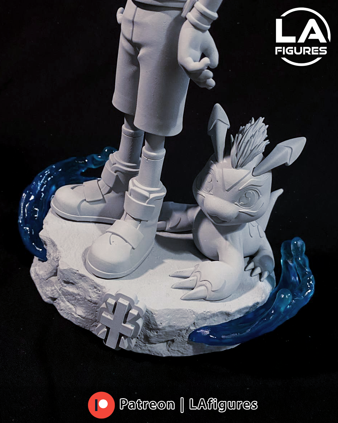 Joe and Gomamon (Digimon) Statue - 217mm - 3D Print Fan Art