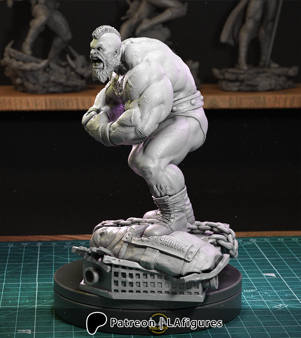 Zangief (Street Fighter) Statue - Fan Art 10 scale 3D Print Kit