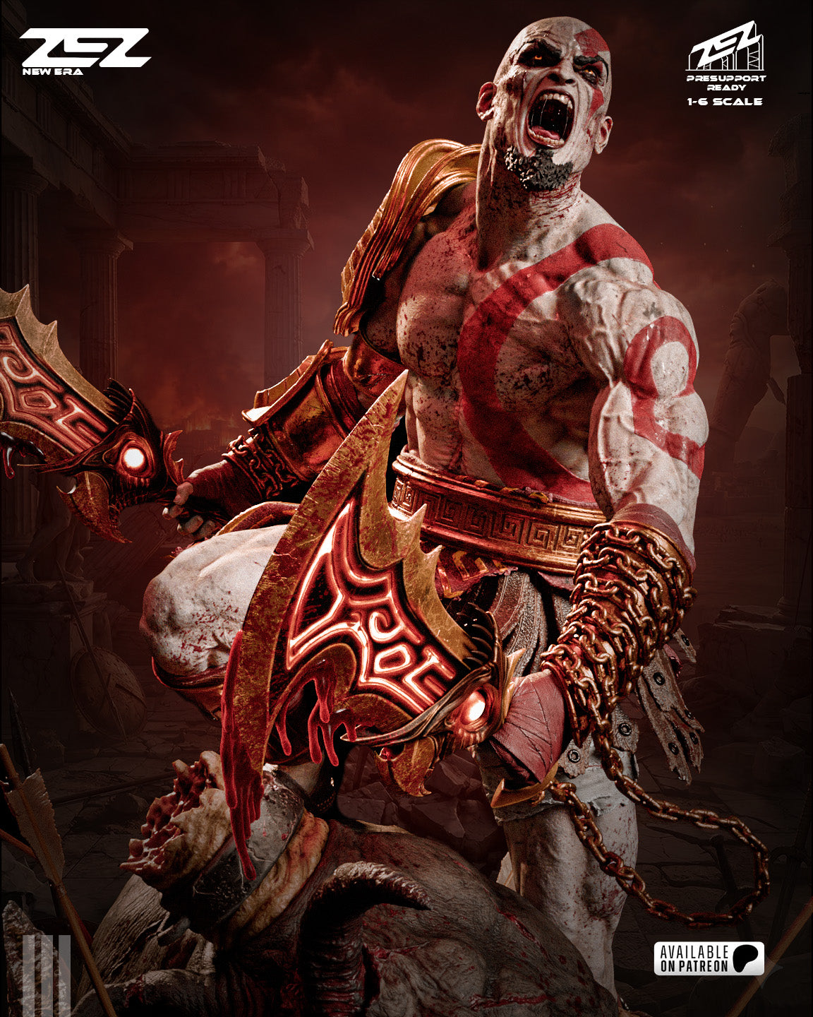 Kratos (ZEZ) - 3D Printed Fan Art Model Kit