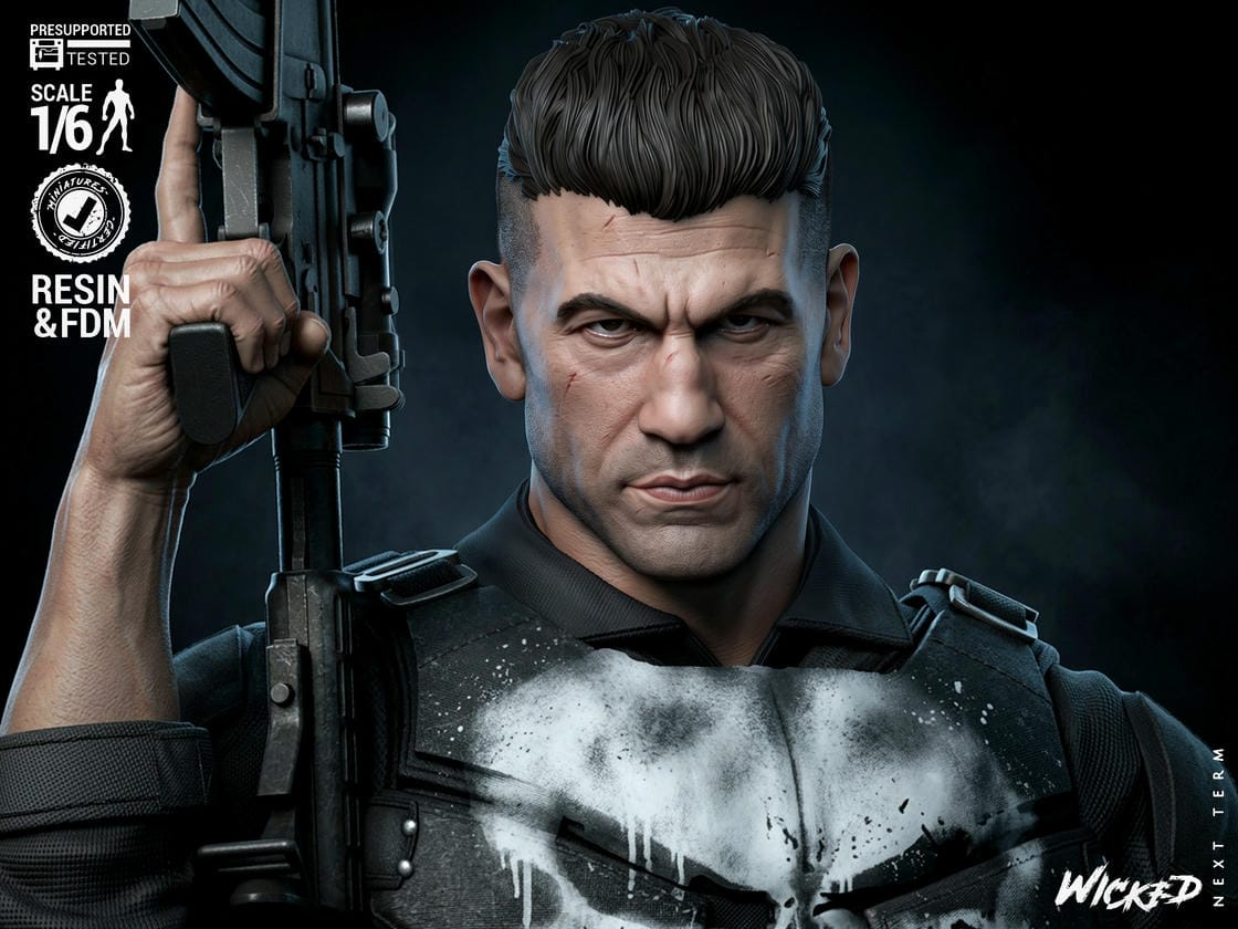 The Punisher Sculpt -3d Printed Model Kit - Fan Art