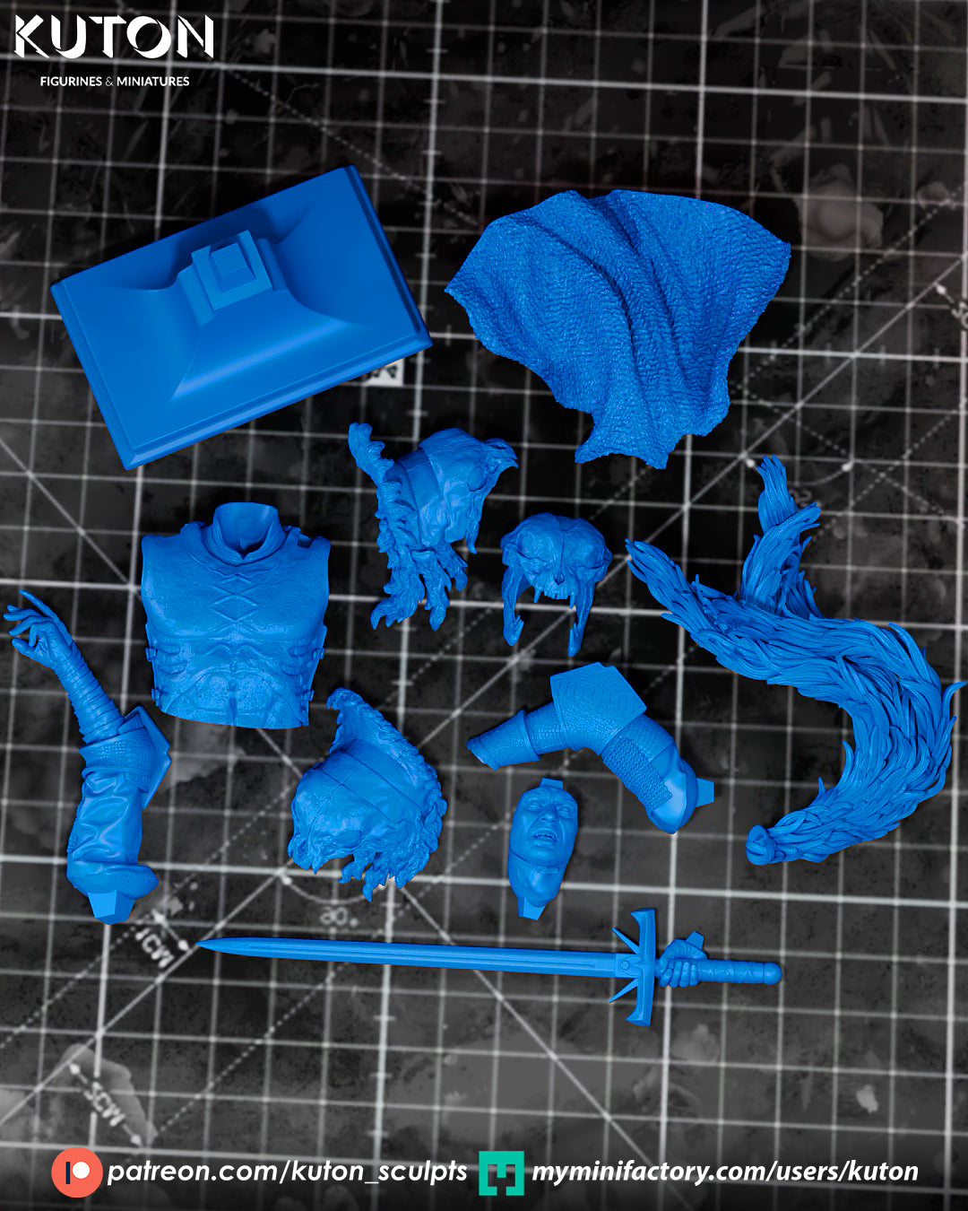 Kurgan (Highlander) - 3D Printed Model Kit - 1:10 Scale