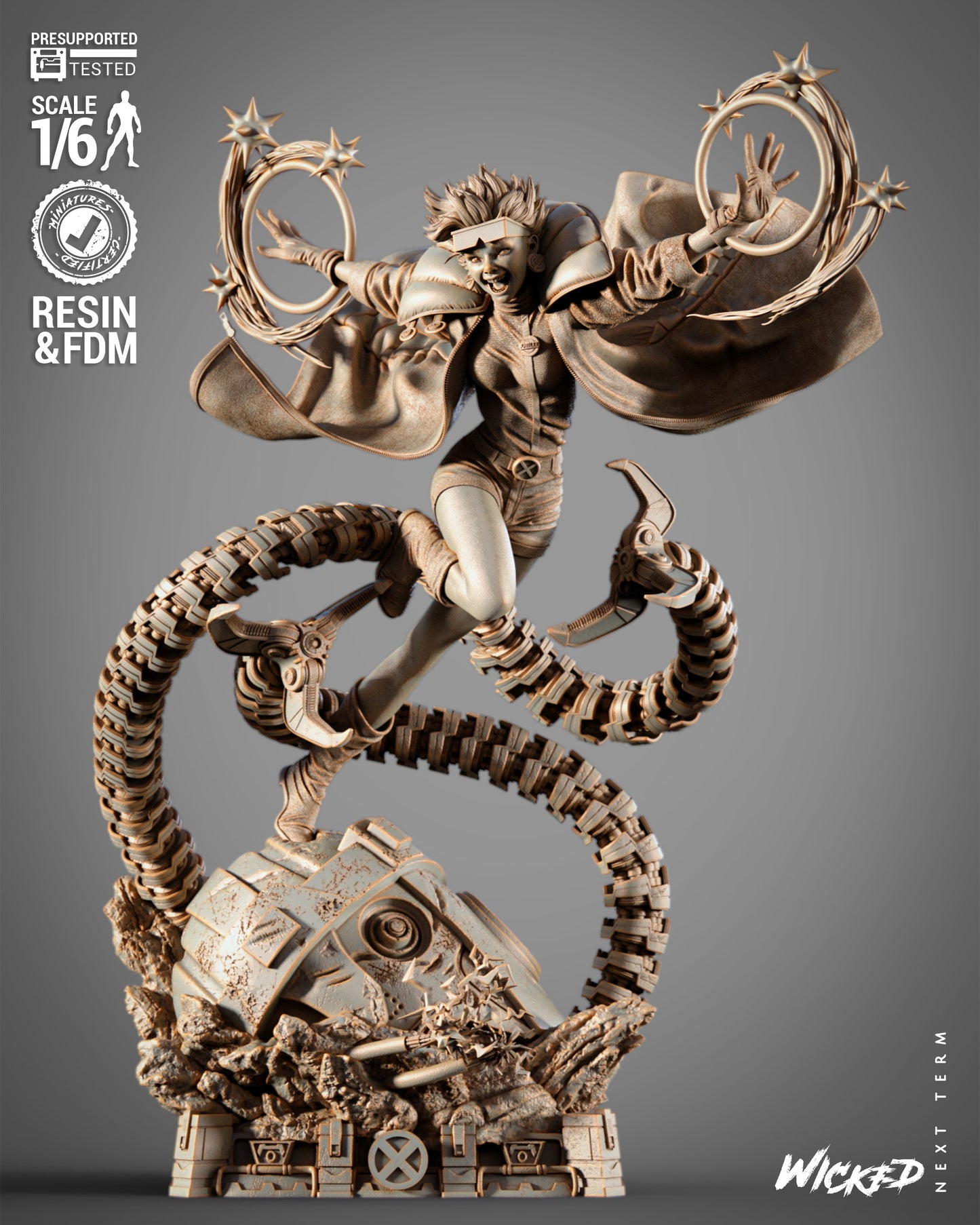 Jubilee (Statue) 3D Printed Sculpt - Scales 6 & 12 - Fan Art