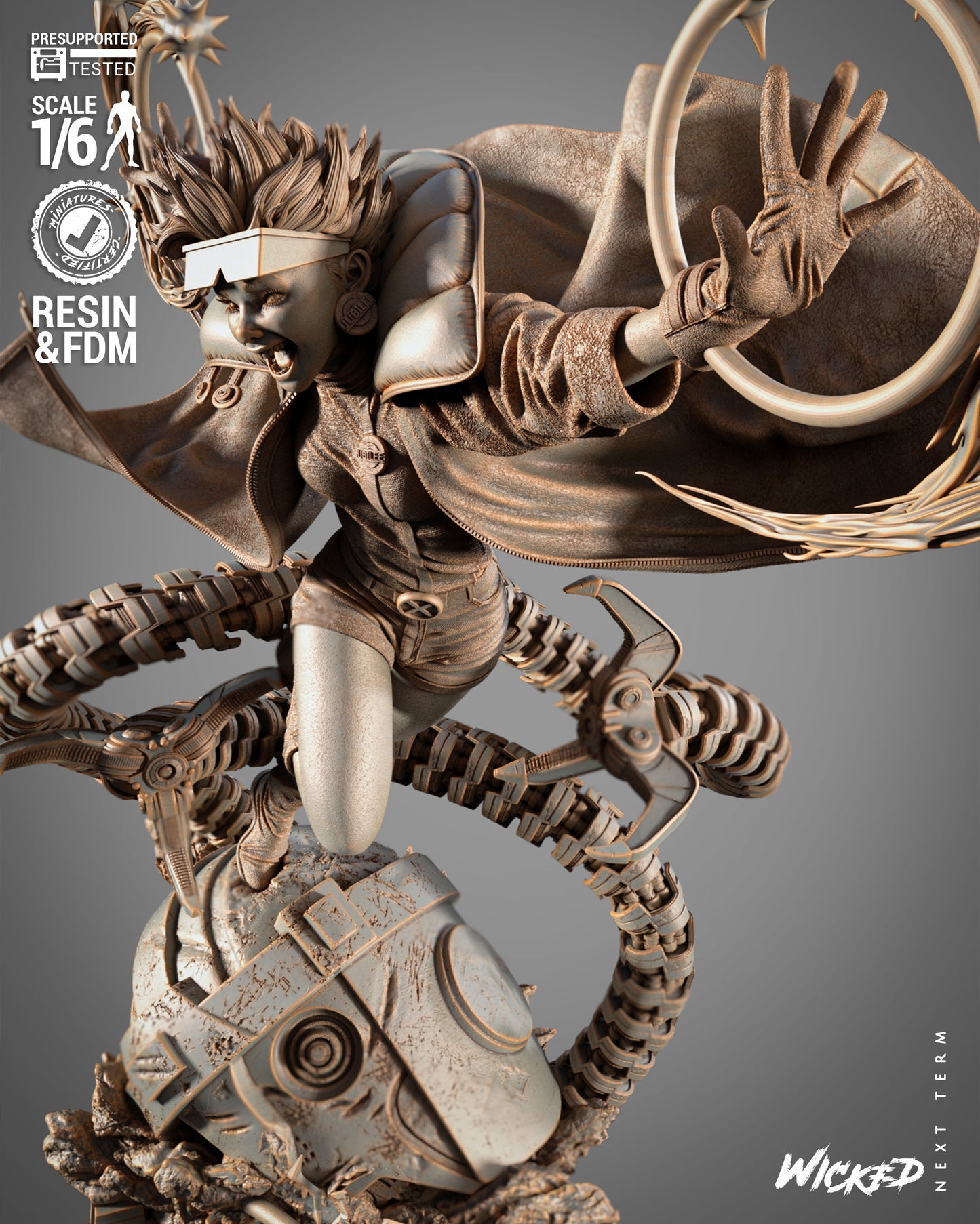 Jubilee (Statue) 3D Printed Sculpt - Scales 6 & 12 - Fan Art