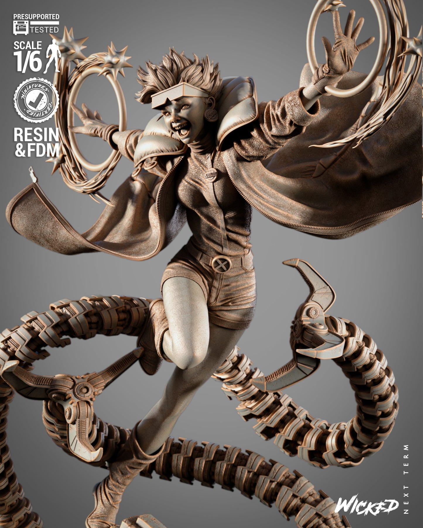 Jubilee (Statue) 3D Printed Sculpt - Scales 6 & 12 - Fan Art