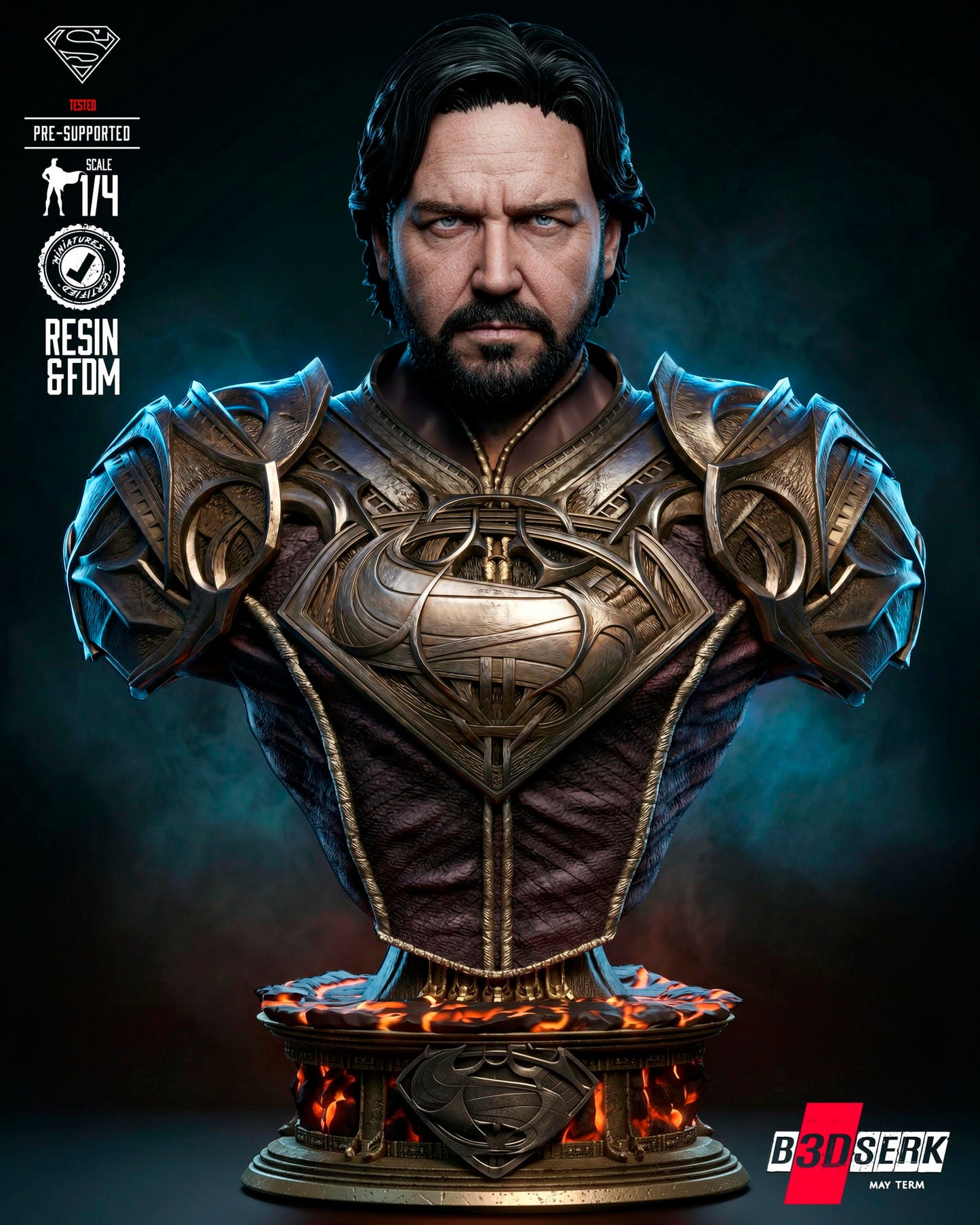 Jor-El (Bust) 3D Model Kit - 4 or 8 scale (Fan Art)