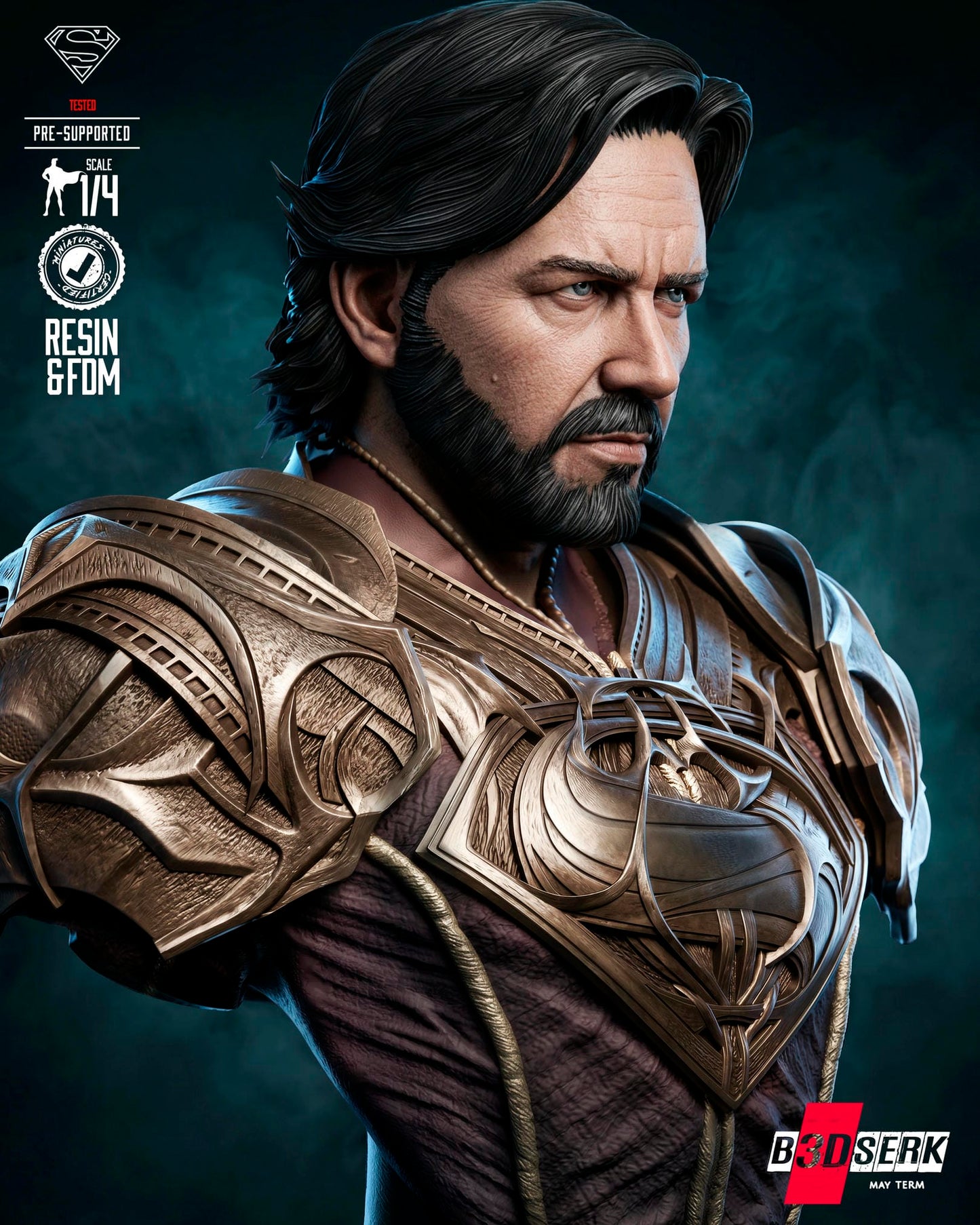 Jor-El (Bust) 3D Model Kit - 4 or 8 scale (Fan Art)
