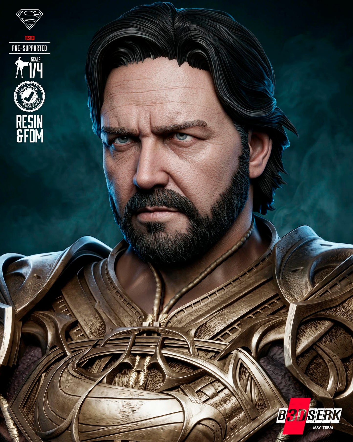 Jor-El (Bust) 3D Model Kit - 4 or 8 scale (Fan Art)