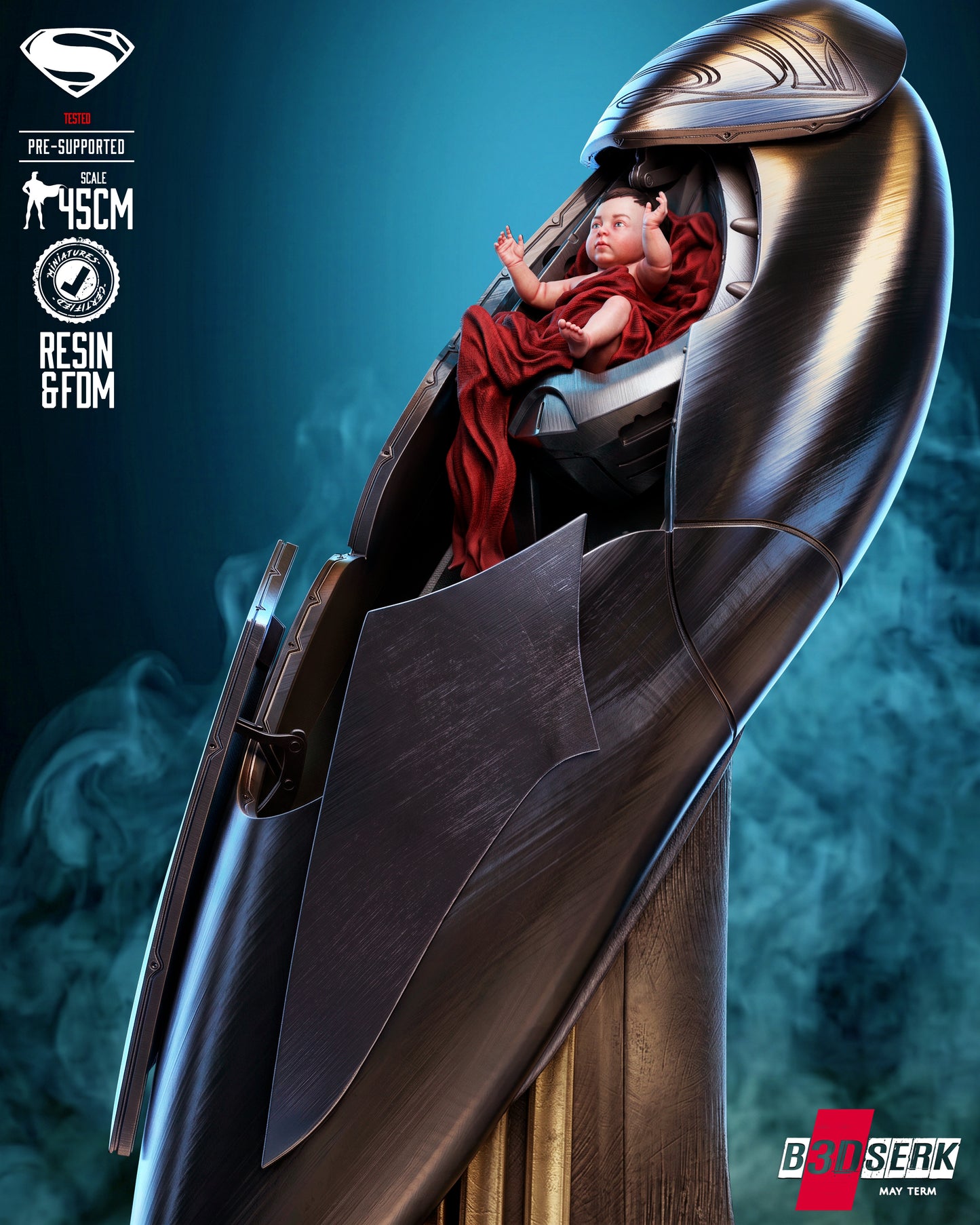 Jor-El (Ship) 3D Model Kit - (Fan Art)