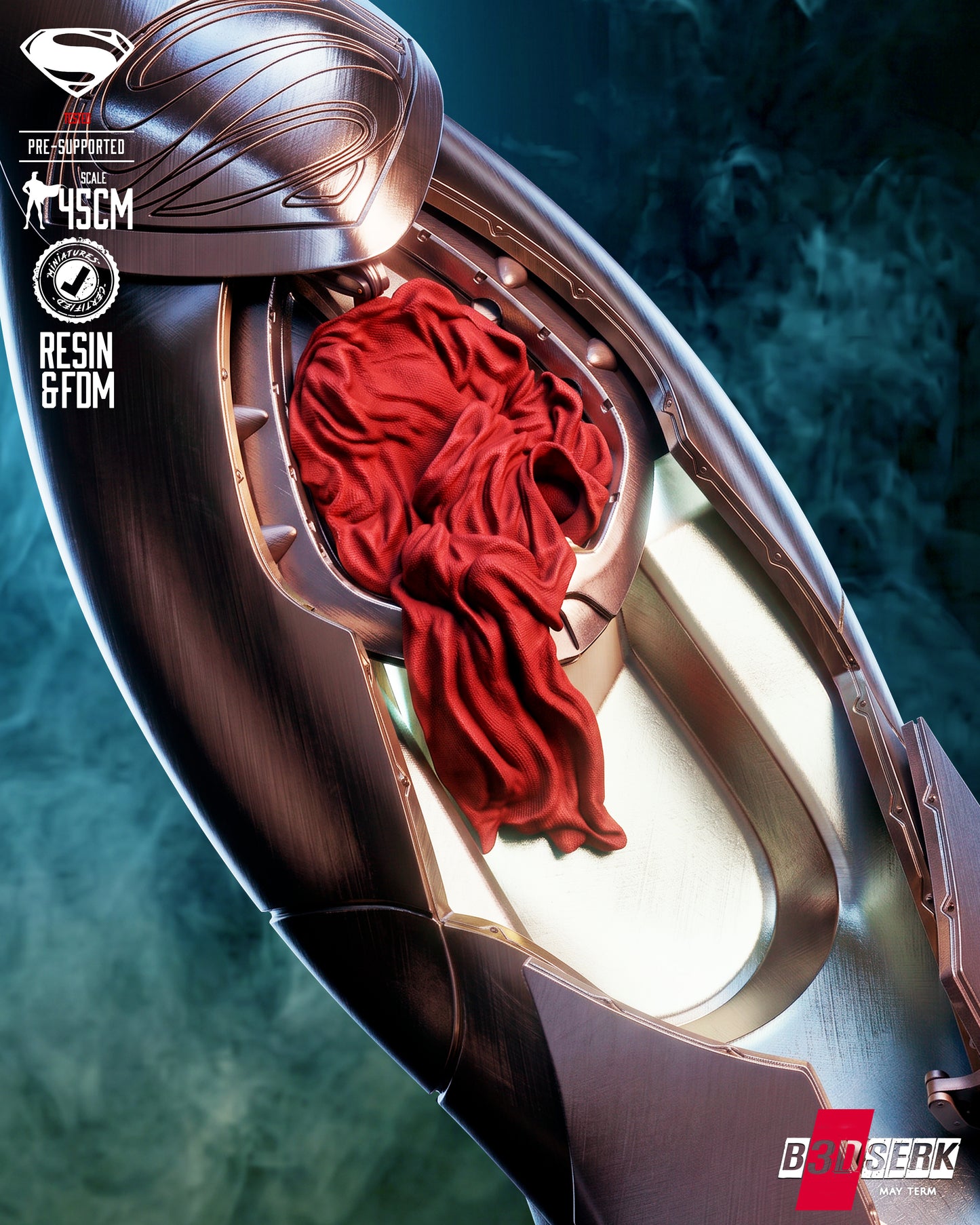 Jor-El (Ship) 3D Model Kit - (Fan Art)