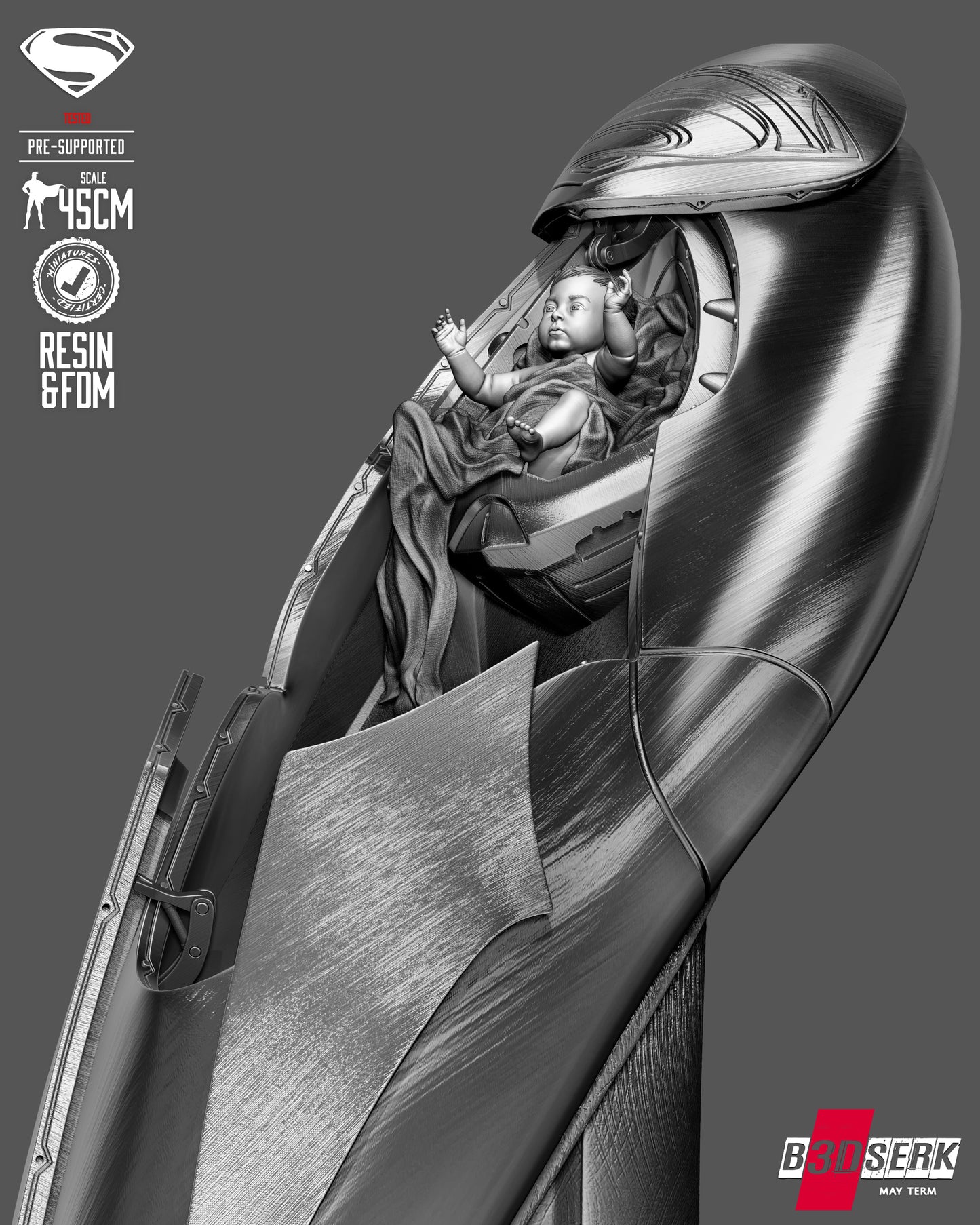 Jor-El (Ship) 3D Model Kit - (Fan Art)