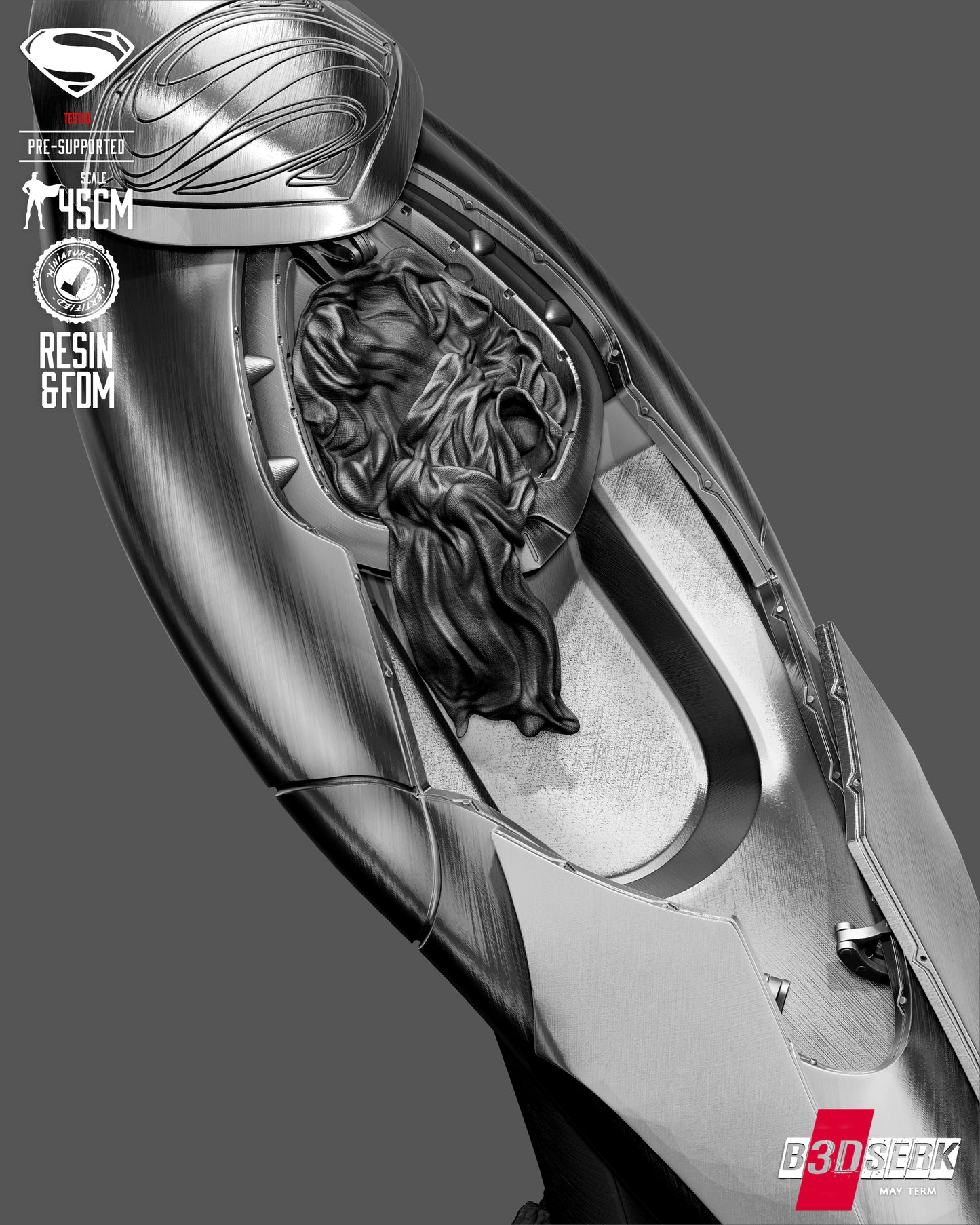 Jor-El (Ship) 3D Model Kit - (Fan Art)