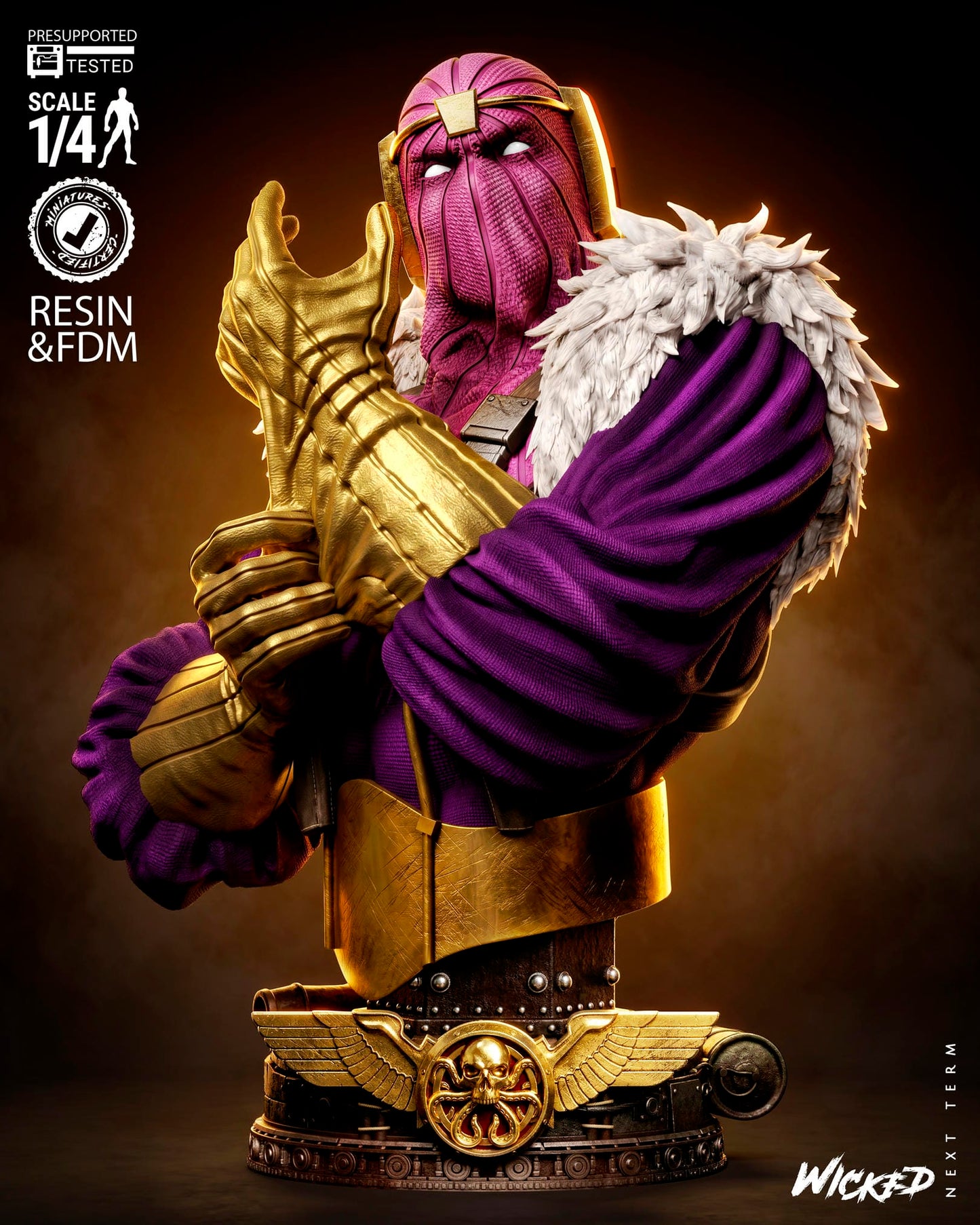 Baron Zemo  Bust -3d Printed Model Kit - Fan Art
