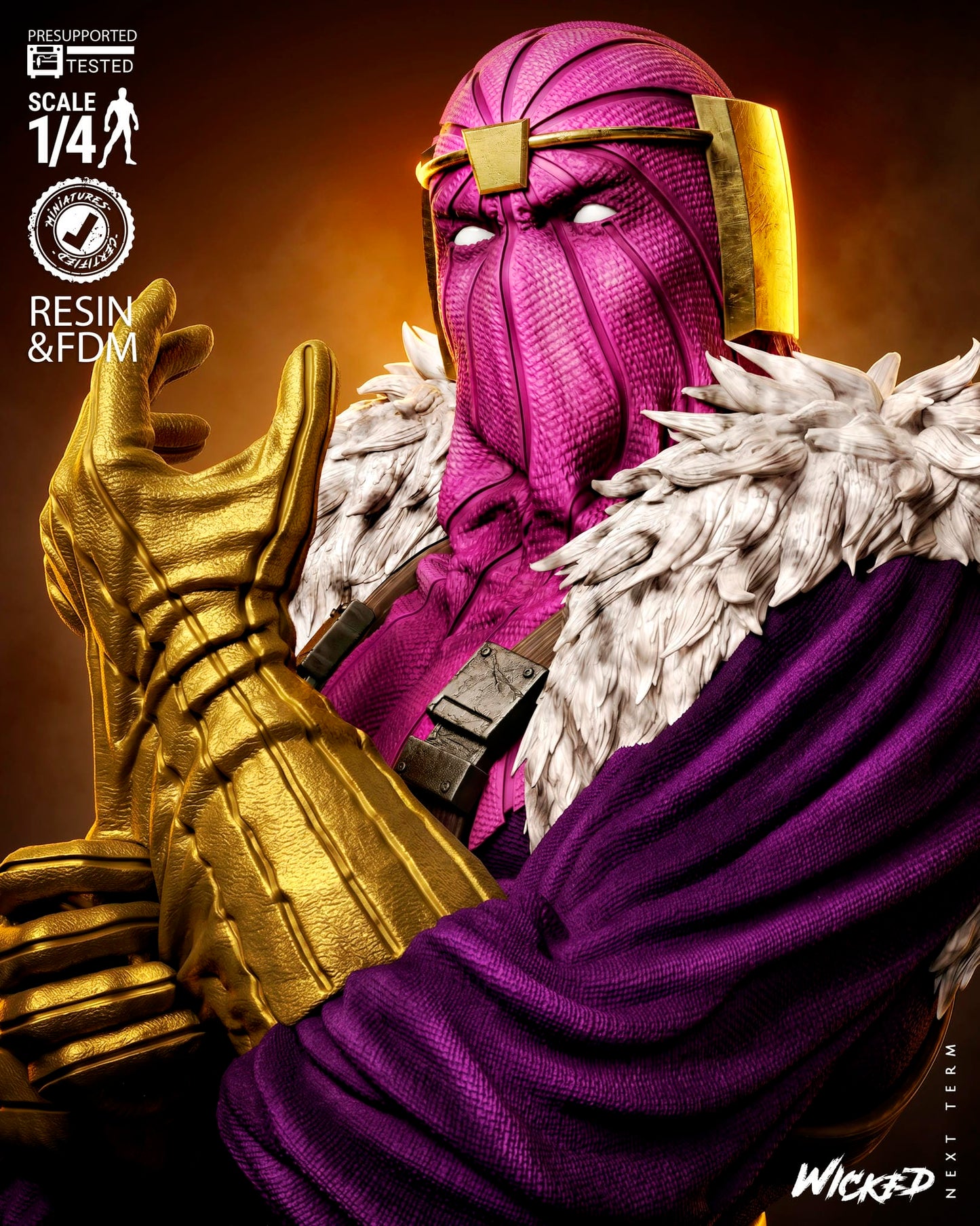 Baron Zemo  Bust -3d Printed Model Kit - Fan Art