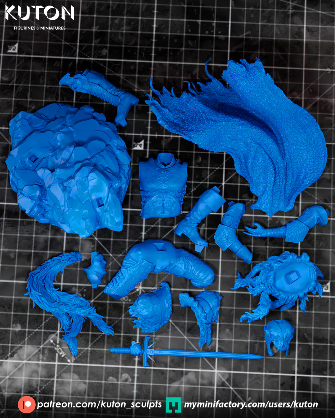 Kurgan (Highlander) - 3D Printed Model Kit - 1:10 Scale