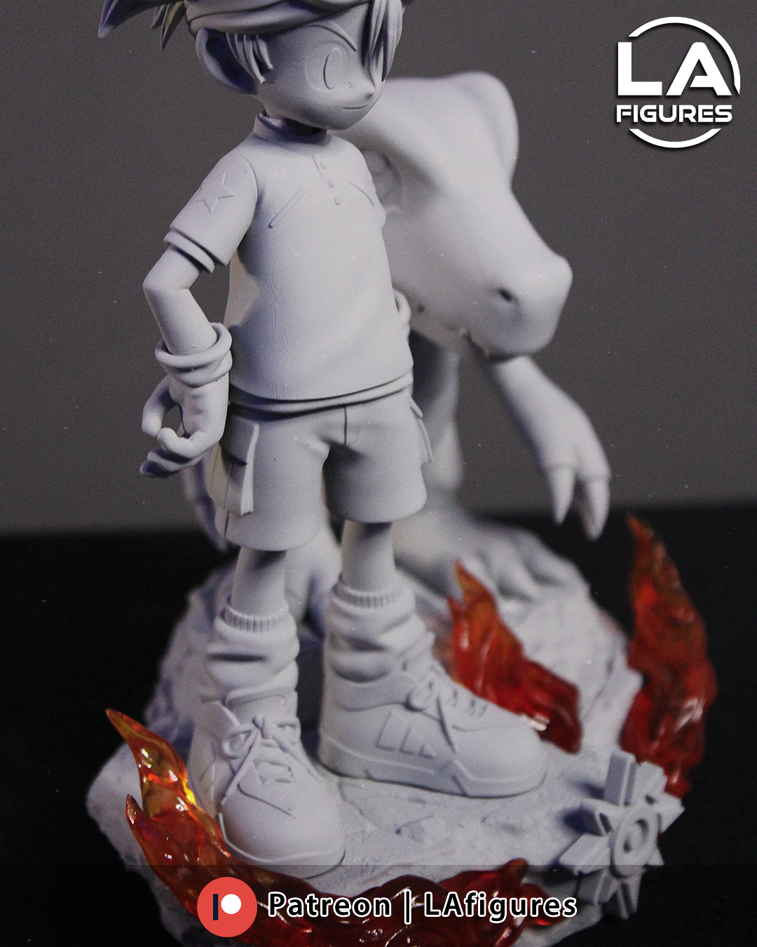 Tai and Agumon(Digimon) Statue - 190mm - 3D Print Fan Art