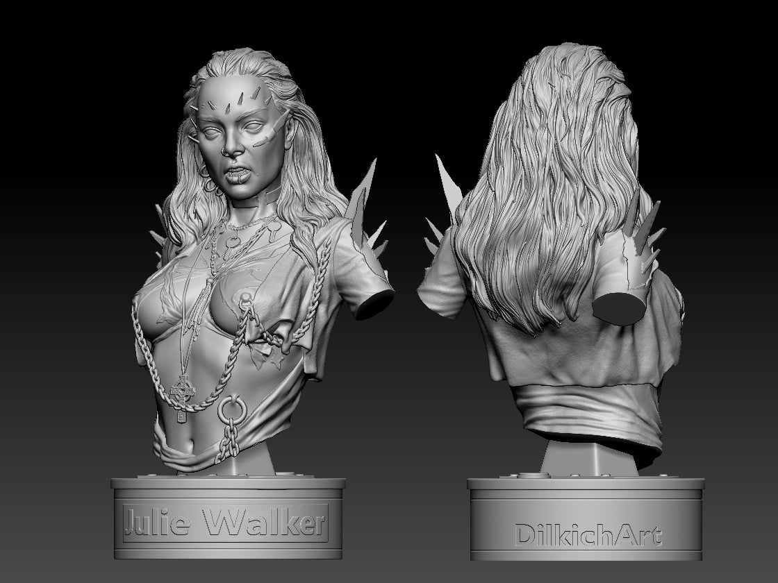 Julie Walker - Return of the Living Dead - 3D Printed Model Kit Statue / Bust