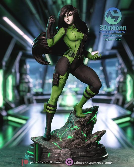 Shego (Kim Possible) - 3d Printed 1:6 model kit (Fan Art)