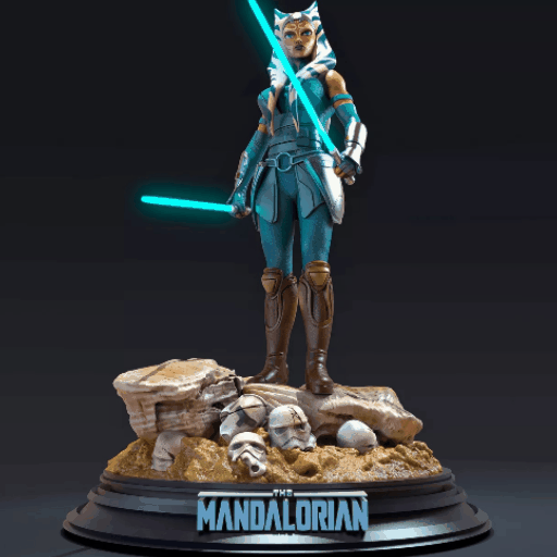 Asoka 3D Printed Statue - Unpainted and Unassembled Kit