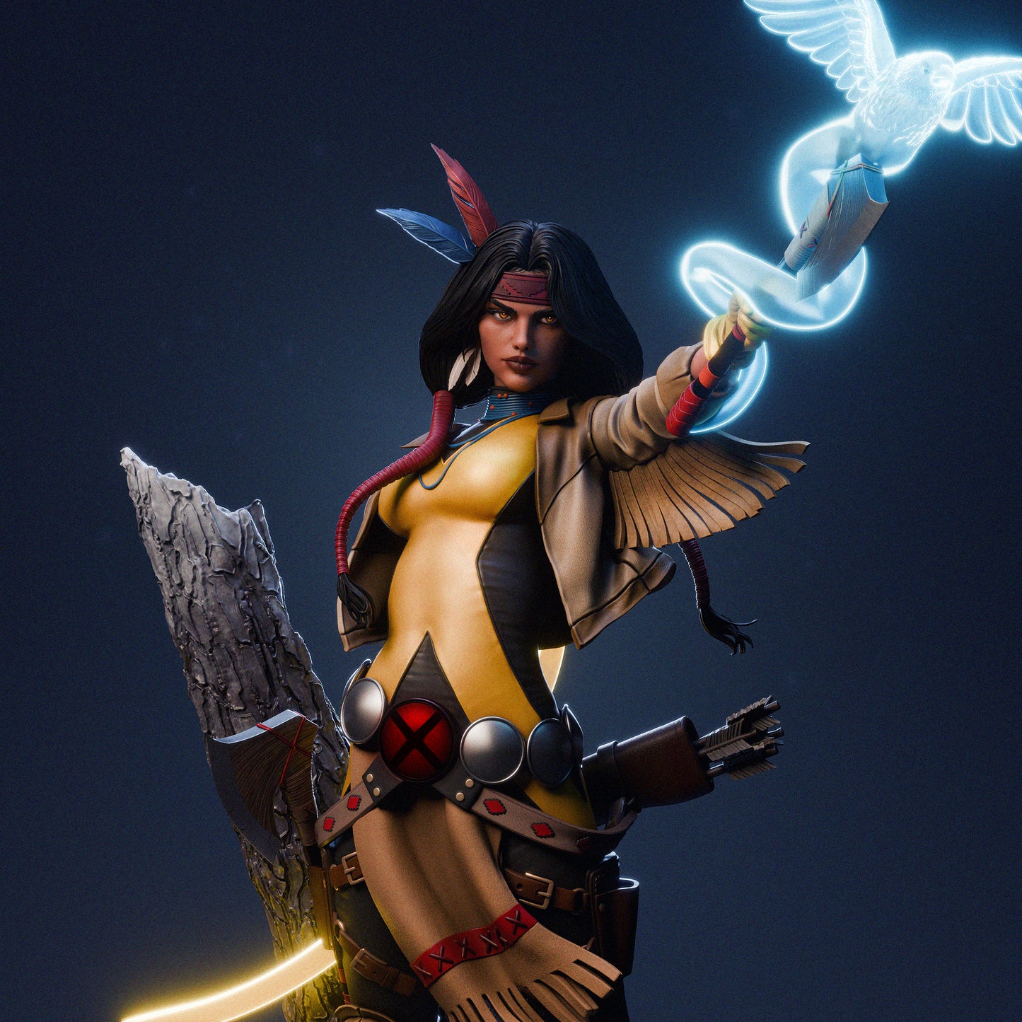 Dani Moonstar - 3D printed Statue 6 and 9 scale model kit
