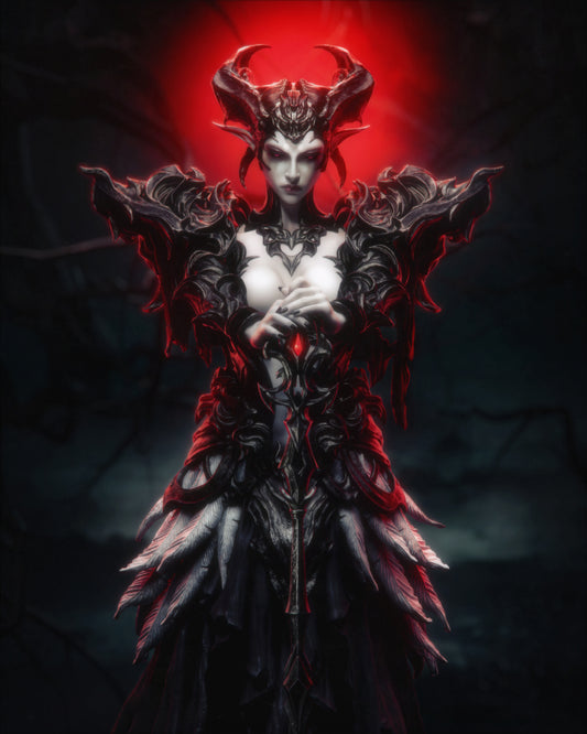 Queen of the Ashen - 3d Printed Statue Model Kit - 6 scale