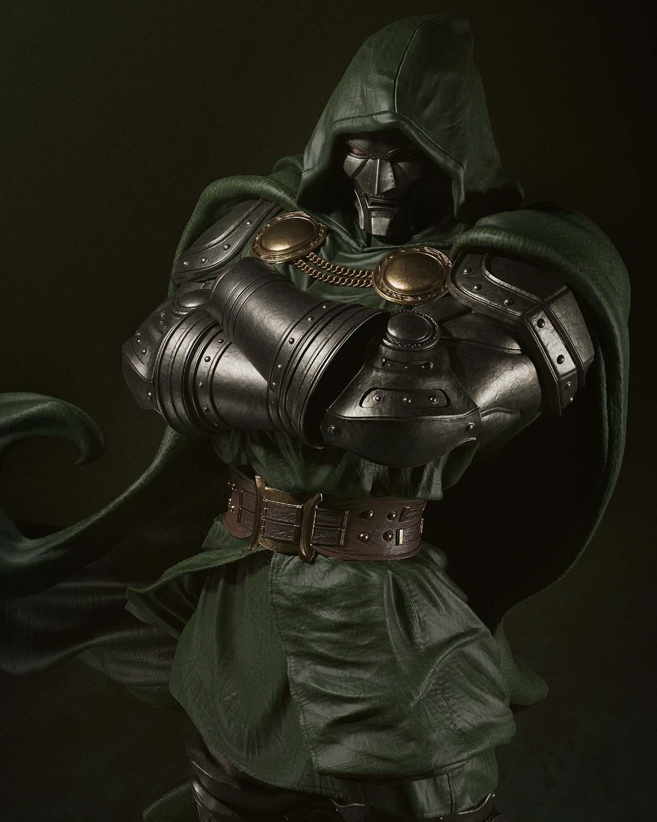 Dr Doom Statue - 3D Print - 6 & 12 Scale - Unpainted and Unassembled