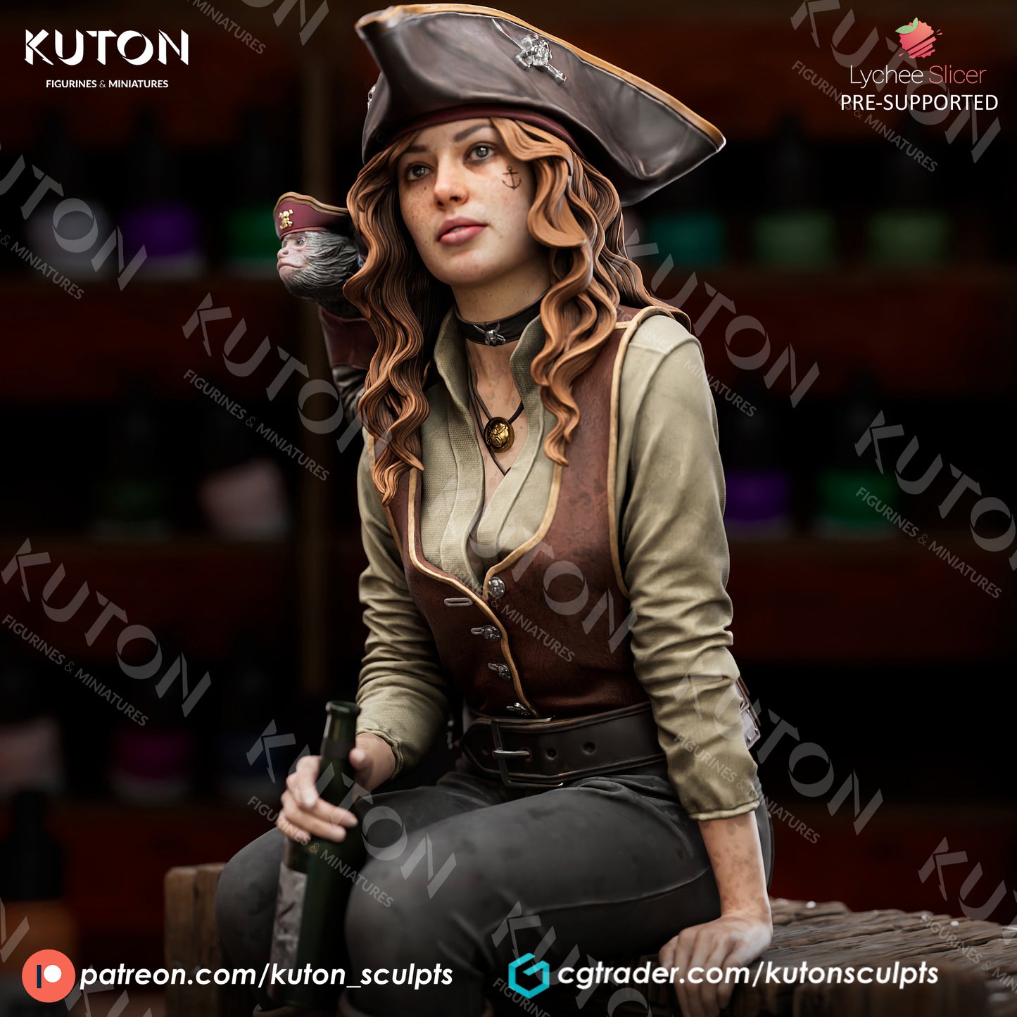 Captain Lyra 3D Printed model kit - 10th scale