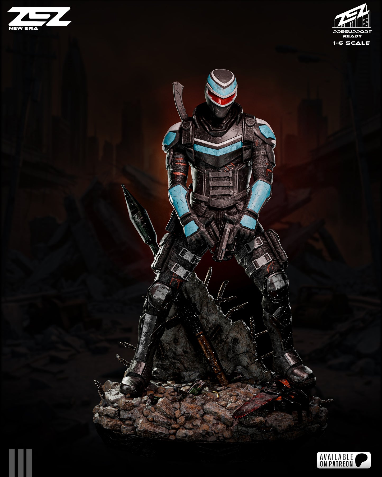 Vigilante 3D printed model kit Statue Bust 6 scale