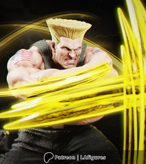 Guile (Street Fighter) Statue - Fan Art 10 scale 3D Print Kit