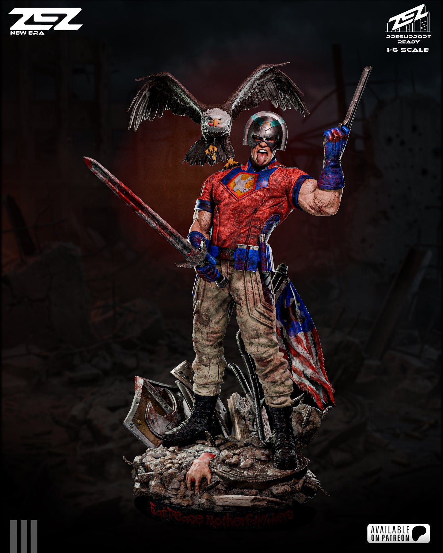 Peacemaker - 6 Scale 3D printed Model Statue / Bust Kit