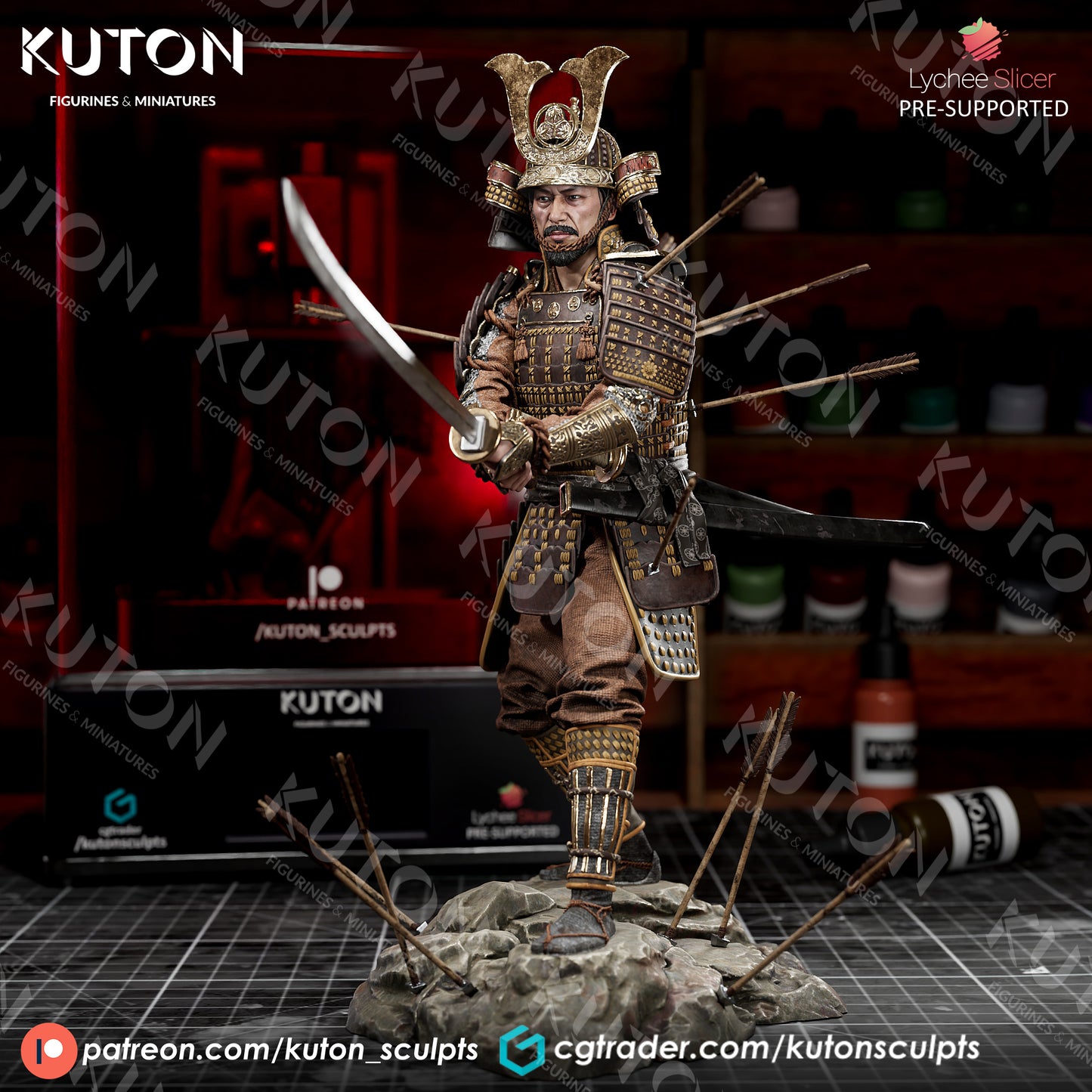 Yoshii Toranaga (Samurai) 3D Printed model various scales - Fan Art