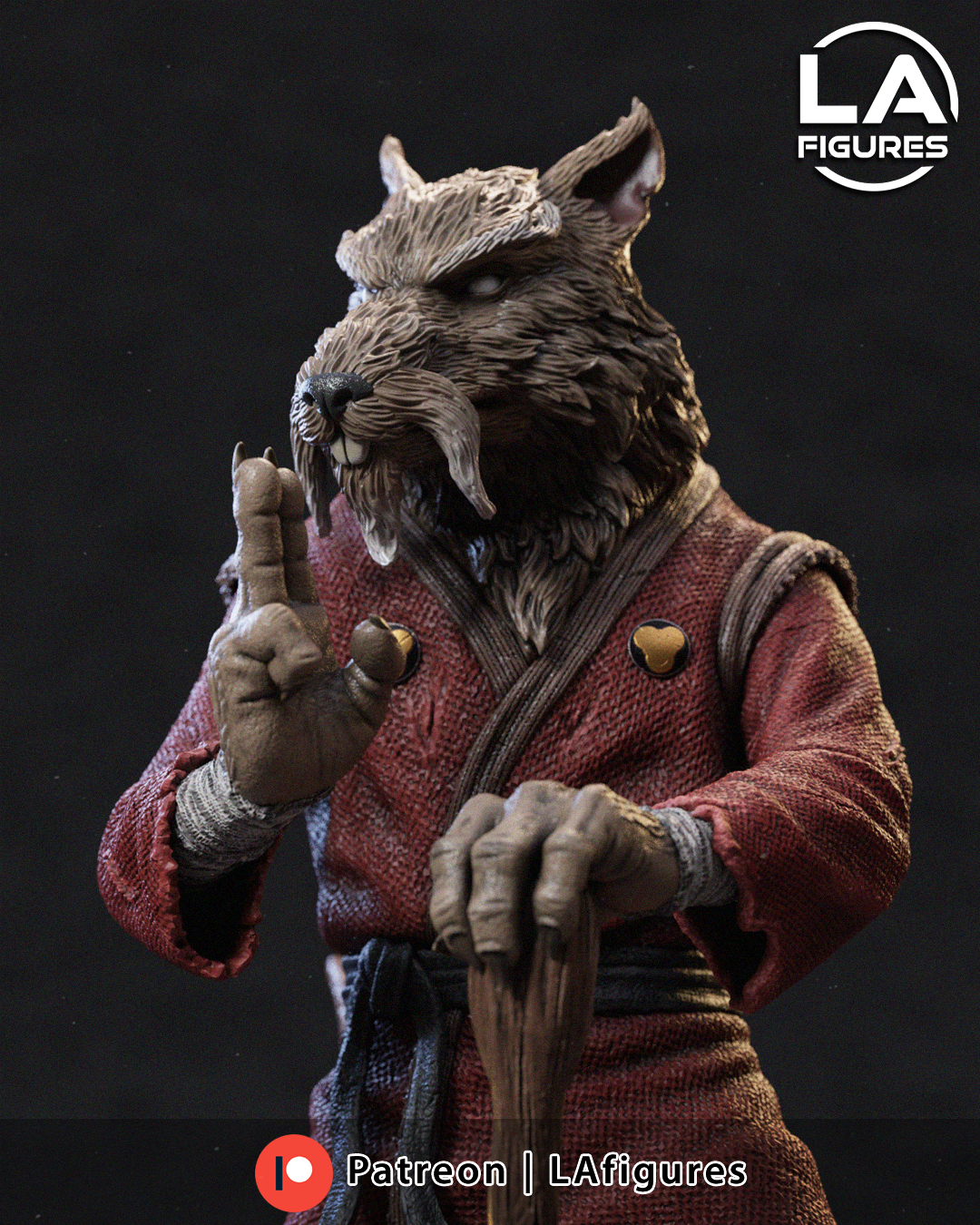 Splinter (TMNT) Statue - Fan Art 10 or 6 Scale - 3D Print Kit