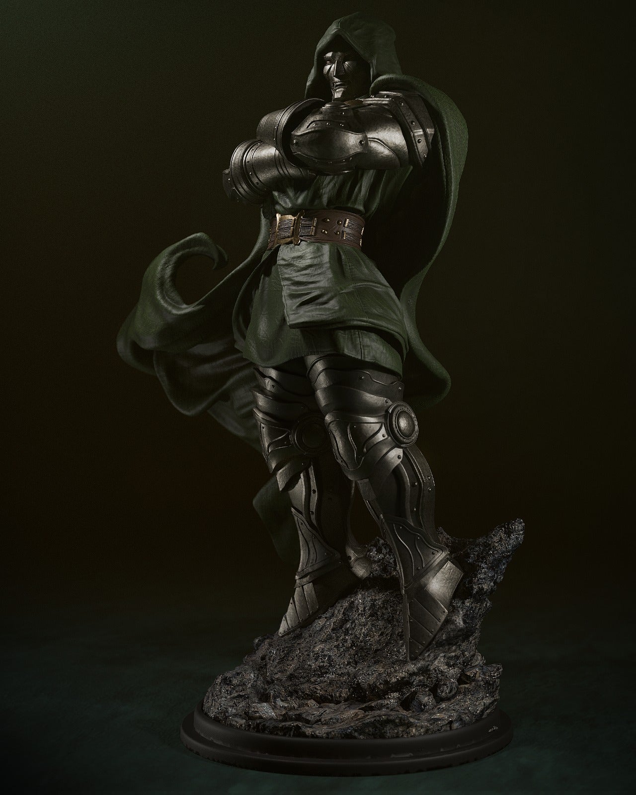 Dr Doom Statue - 3D Print - 6 & 12 Scale - Unpainted and Unassembled