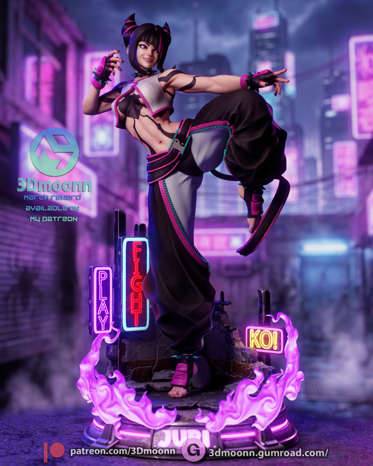 Juni (Street Fighter) -  3D Printed model kit (Fan Art)