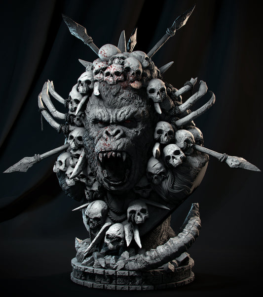 King Kong Bust - 3D Printed - 125mm or 250mm available