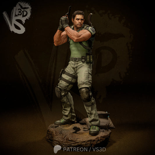 Chris Redfield (Resident Evil) - Sculpt - 3d Printed Model Kit