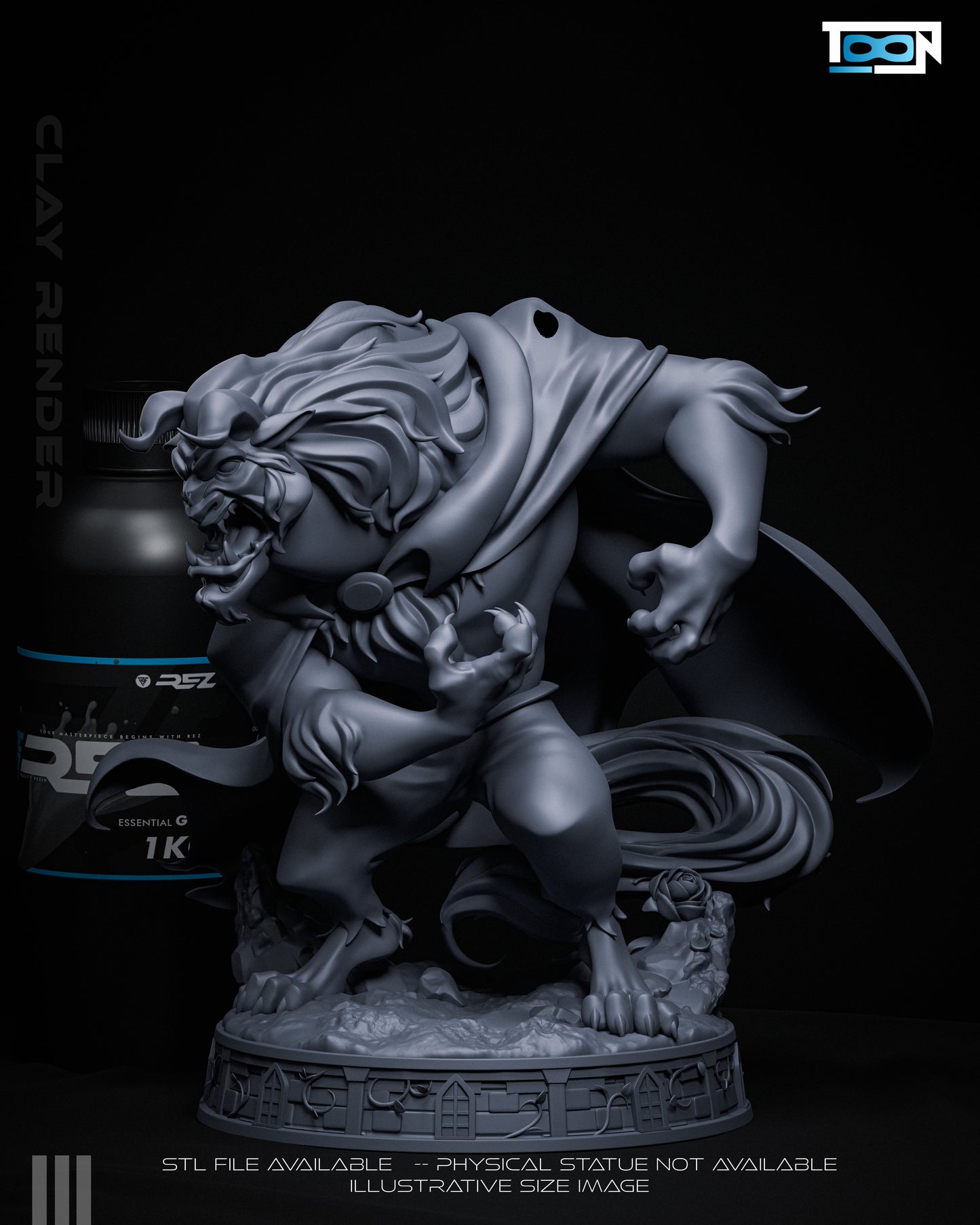 The Beast - 3D Printed Model Statue - 6 & 10 Scale